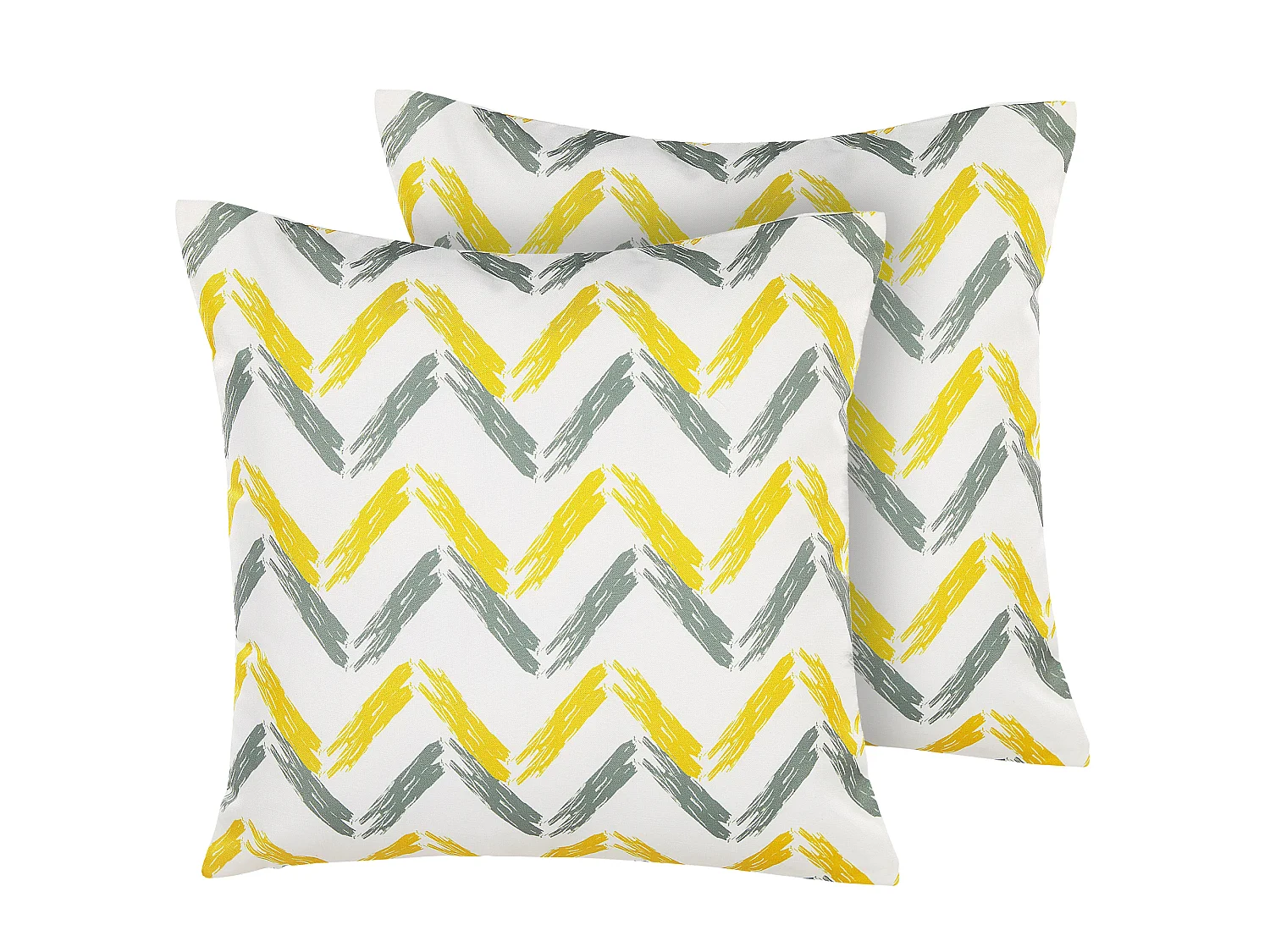 Set van 2 tuinkussens AFFILE Chevron patroon 45 x 45 cm Multicolor