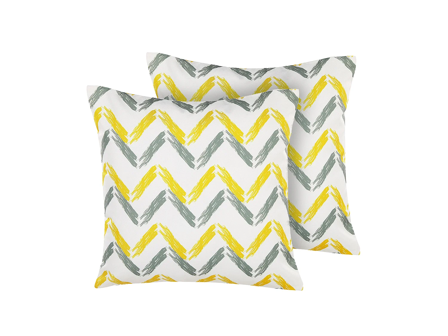 Set di 2 cuscini da esterno AFFILE Trama Chevron 45 x 45 cm Multicolore