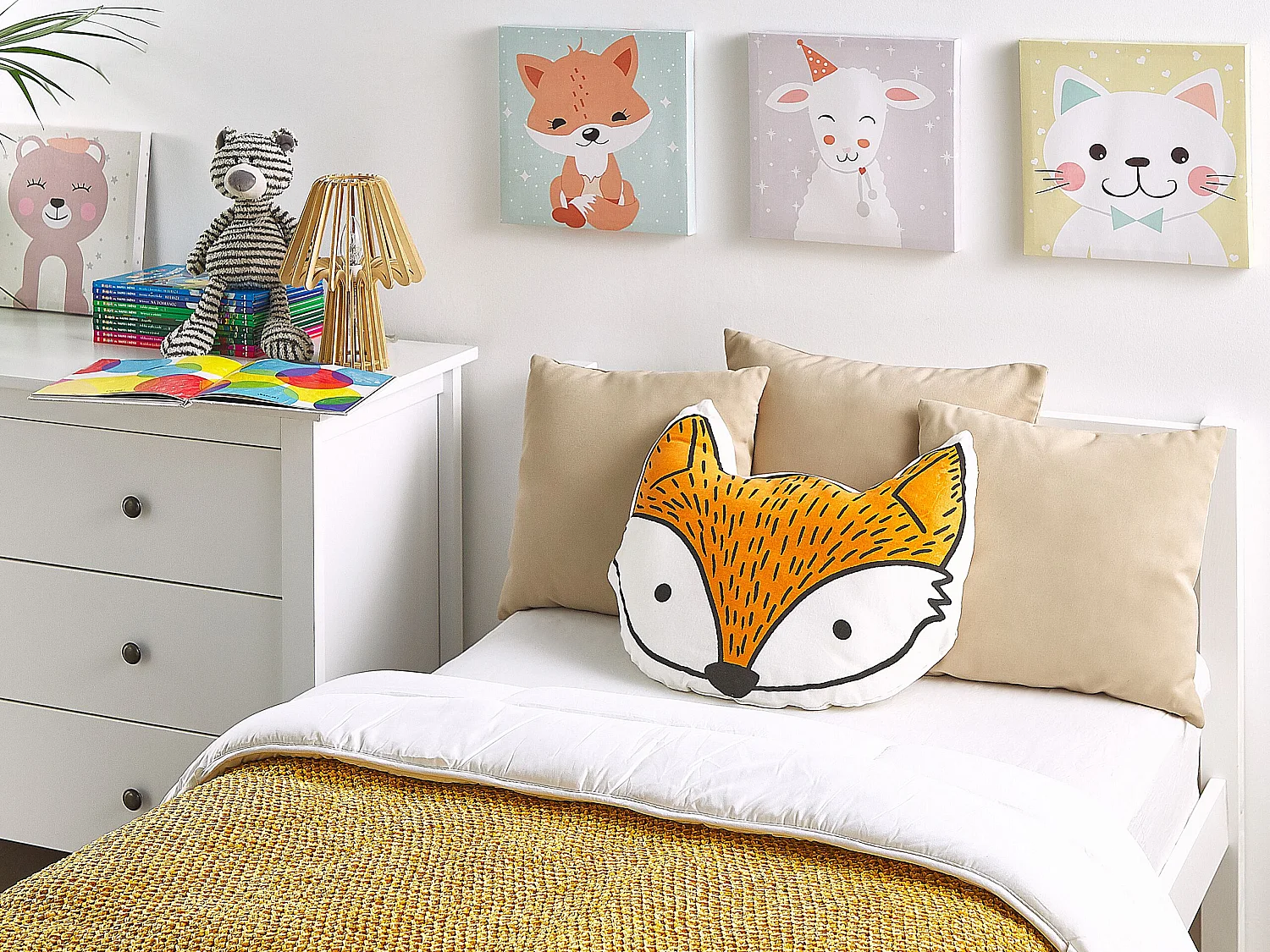 Throw Cushion VADODARA Cotton 50 x 40 cm Orange Fox