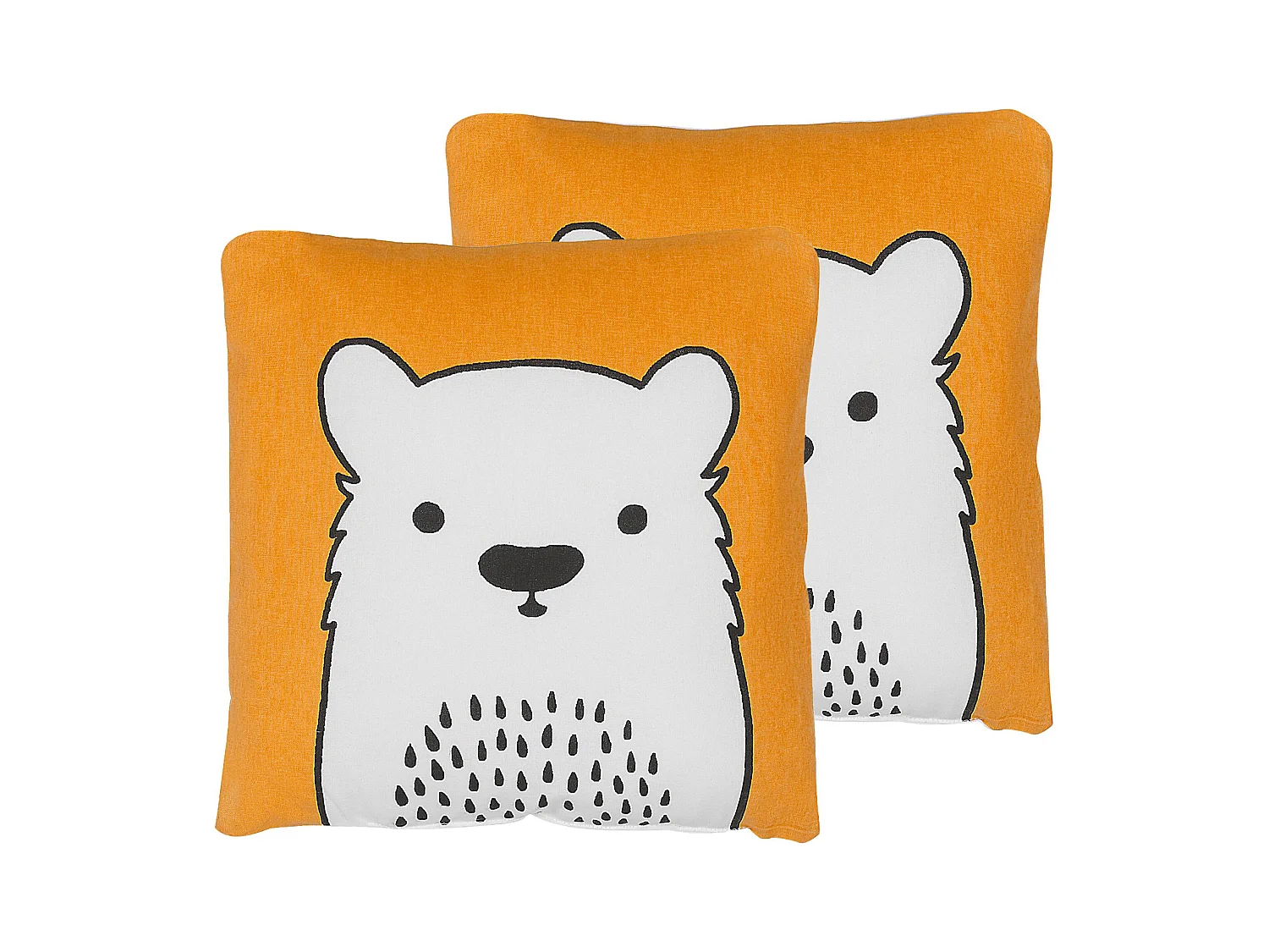 Lot de 2 coussins décoratifs WARANASI Coton 45 x 45 cm Orange