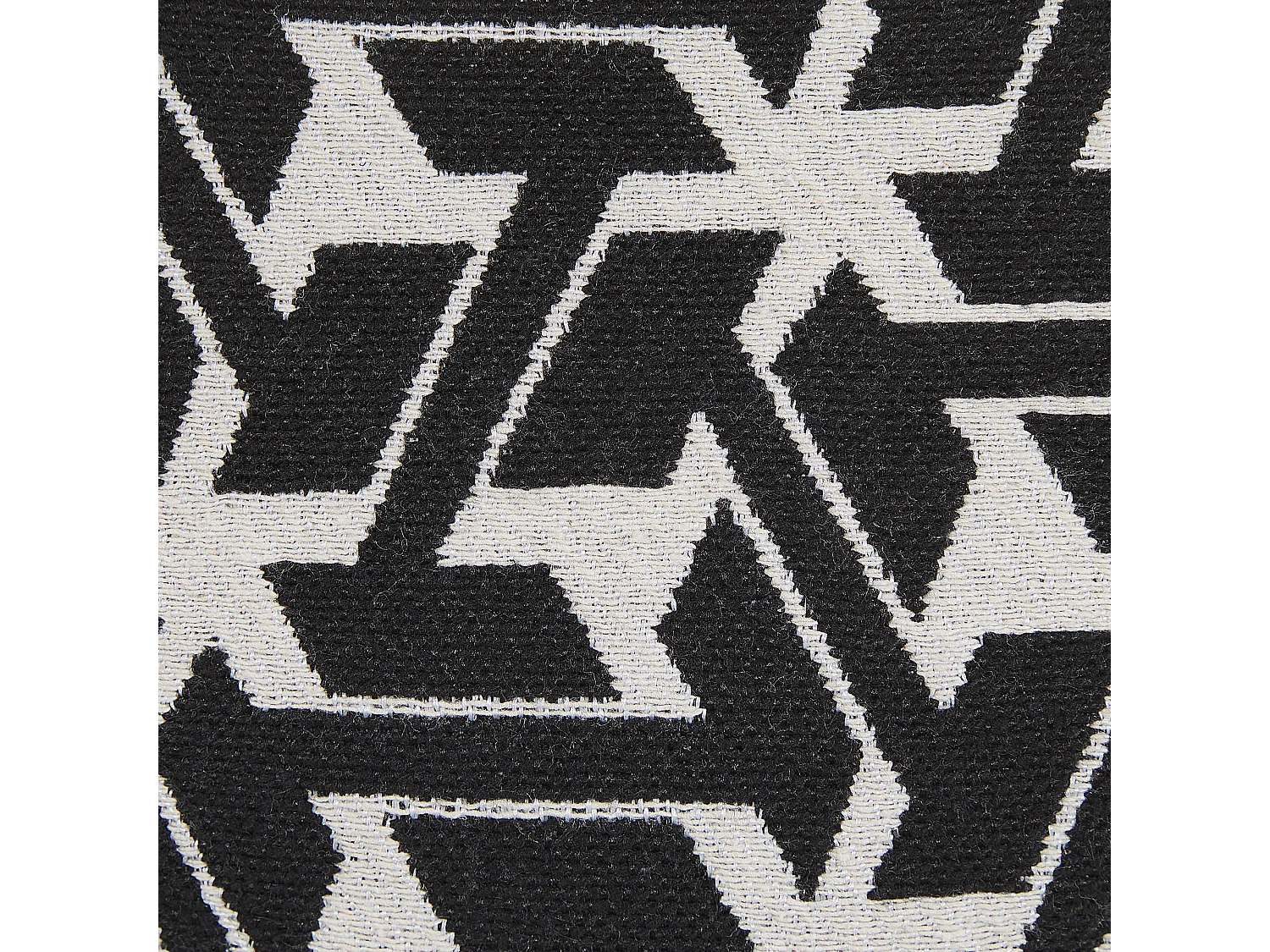 Conjunto de 2 almofadas decorativas ANDIRIN Algodão 45 x 45 cm Preto Padrão geométrico