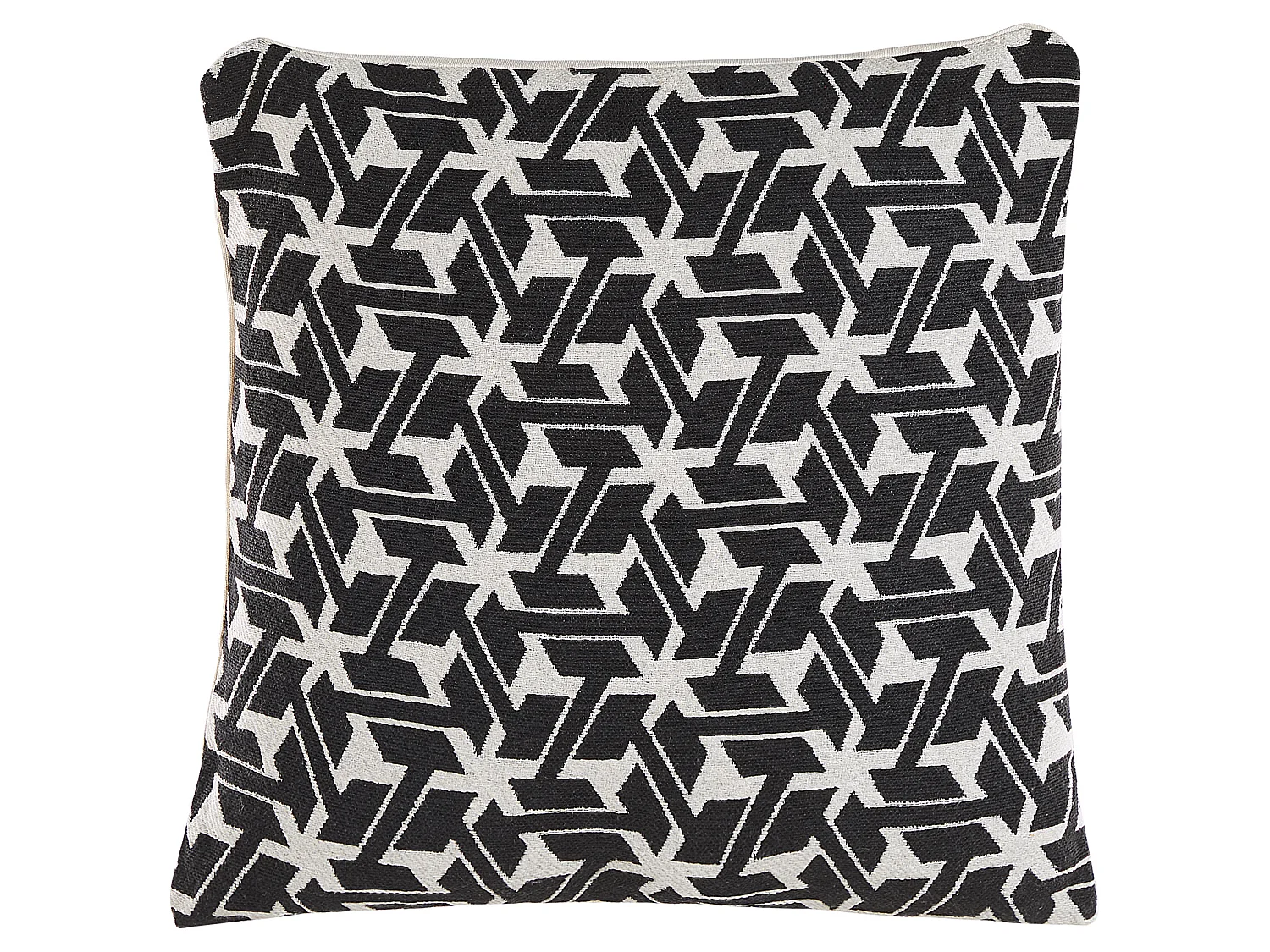 Set di 2 cuscini ANDIRIN Cotone 45 x 45 cm Nero Trama geometrica