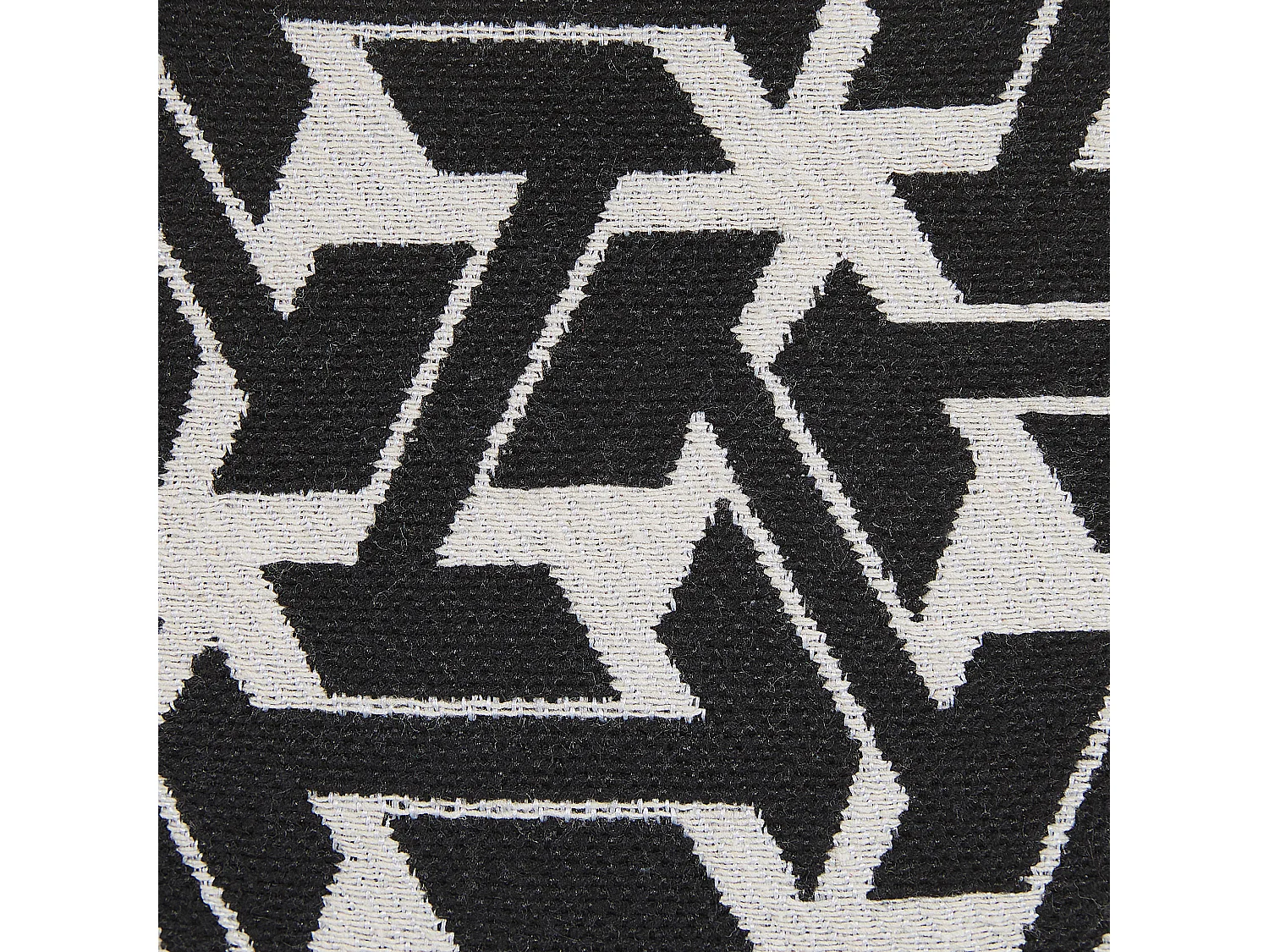 Set di 2 cuscini ANDIRIN Cotone 45 x 45 cm Nero Trama geometrica