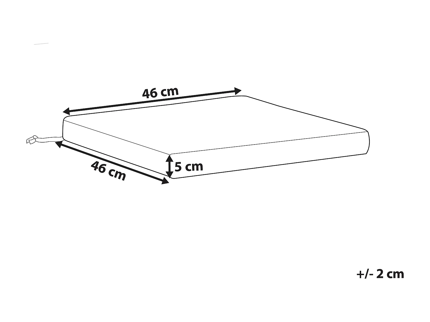 Coussin pour chaise de jardin SASSARI 46 x 46 cm Vert clair