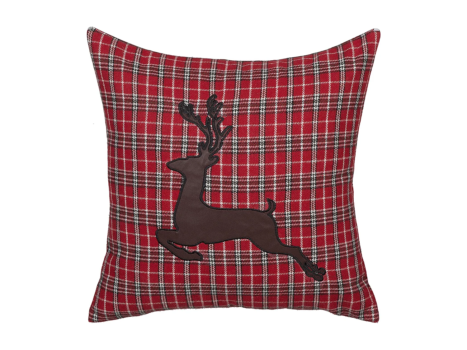 Dekokissen 2er Set COMET 45 x 45 cm Dunkelrot Weihnachtsmotiv