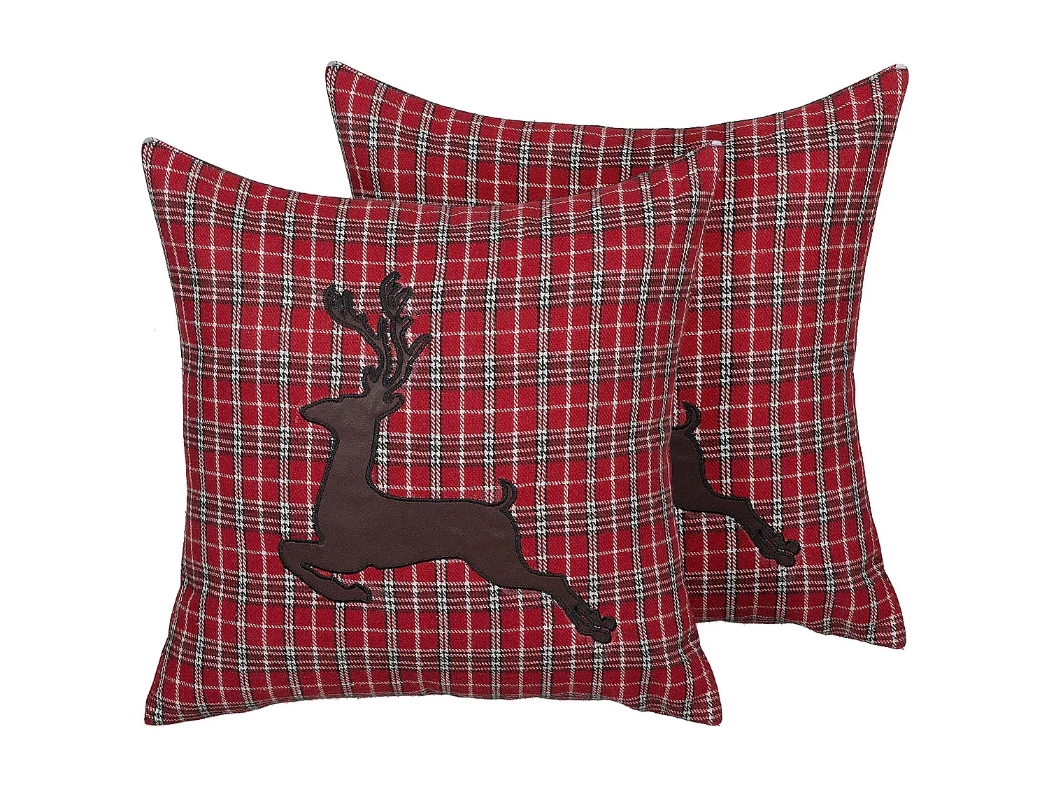 Set di 2 cuscini COMET 45 x 45 cm Rosso scuro Modello natalizio