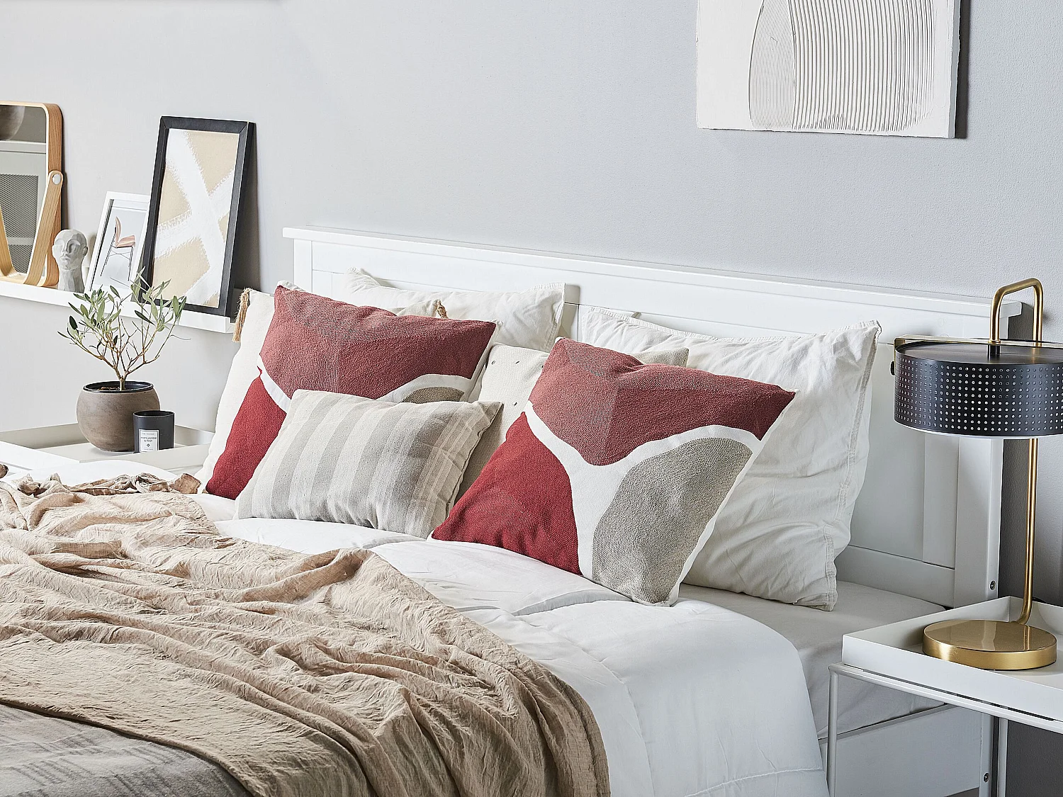 Lot de 2 coussins décoratifs 45 x 45 cm multicolores SOLIDAGO