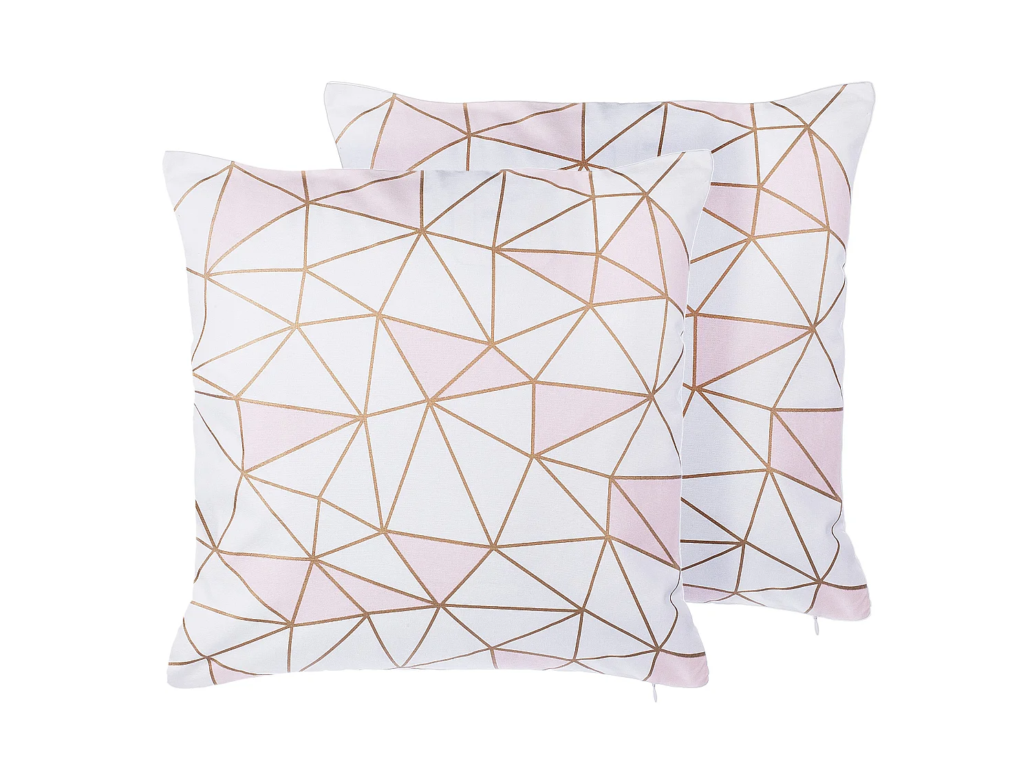 Set van 2 decoratieve kussens CLARKIA Katoen 45 x 45 cm Roze Geometrisch patroon
