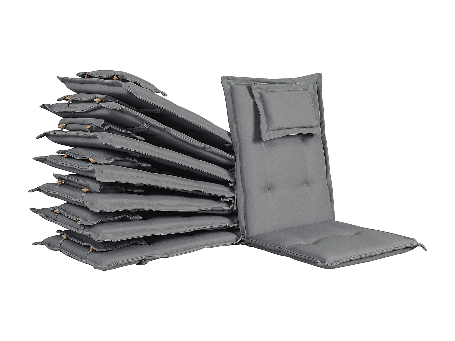 Lot de 8 coussins de jardin MAUI 40 x 54 cm Gris