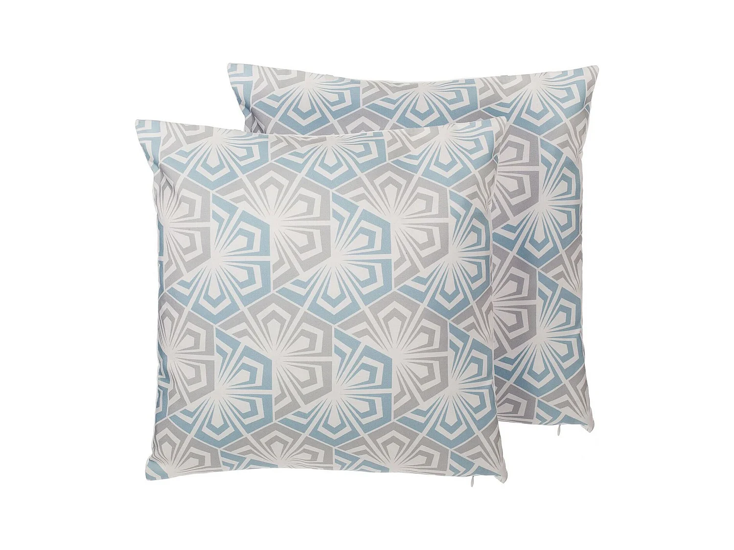 Set di 2 cuscini PRIMROSE 45 x 45 cm Azzurro Trama Ikat
