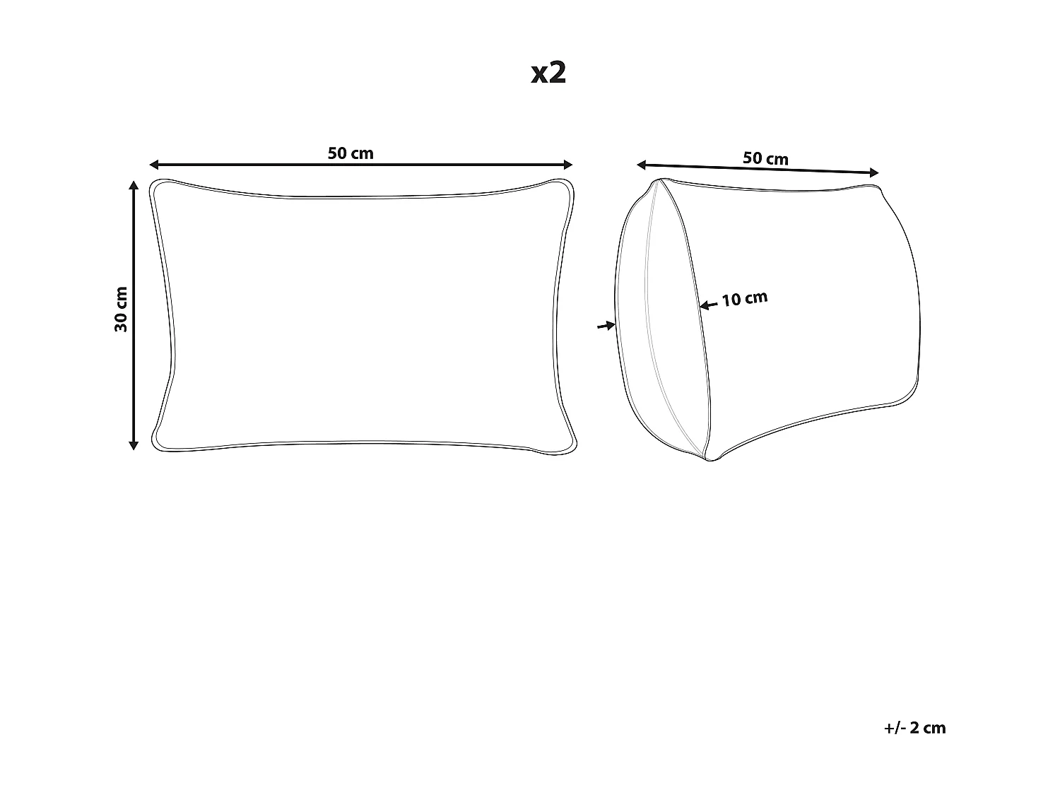 Sierkussen set van 2 tijgerpatroon beige 30 x 50 cm NIEREMBERGIA