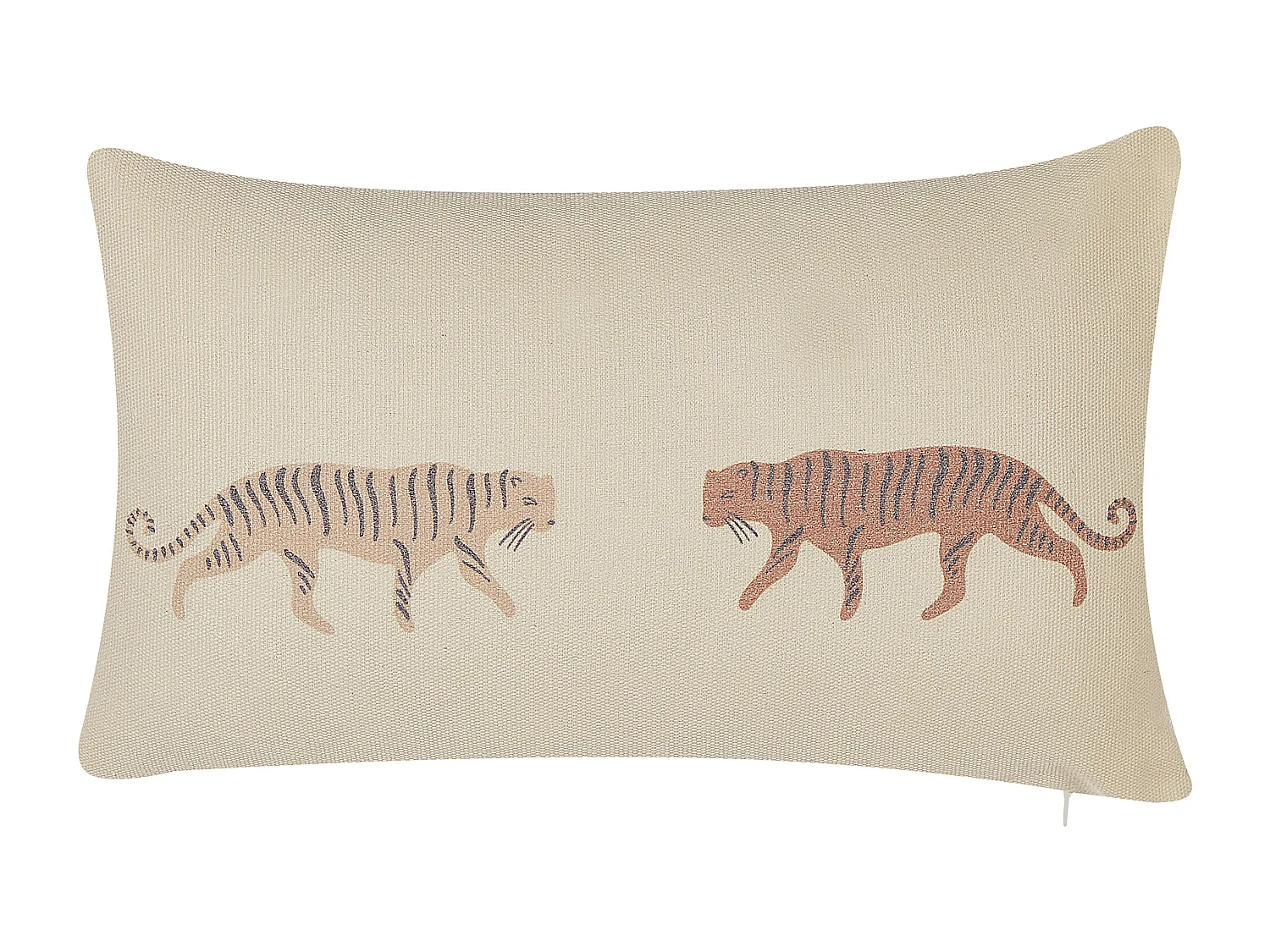 Sierkussen set van 2 tijgerpatroon beige 30 x 50 cm NIEREMBERGIA