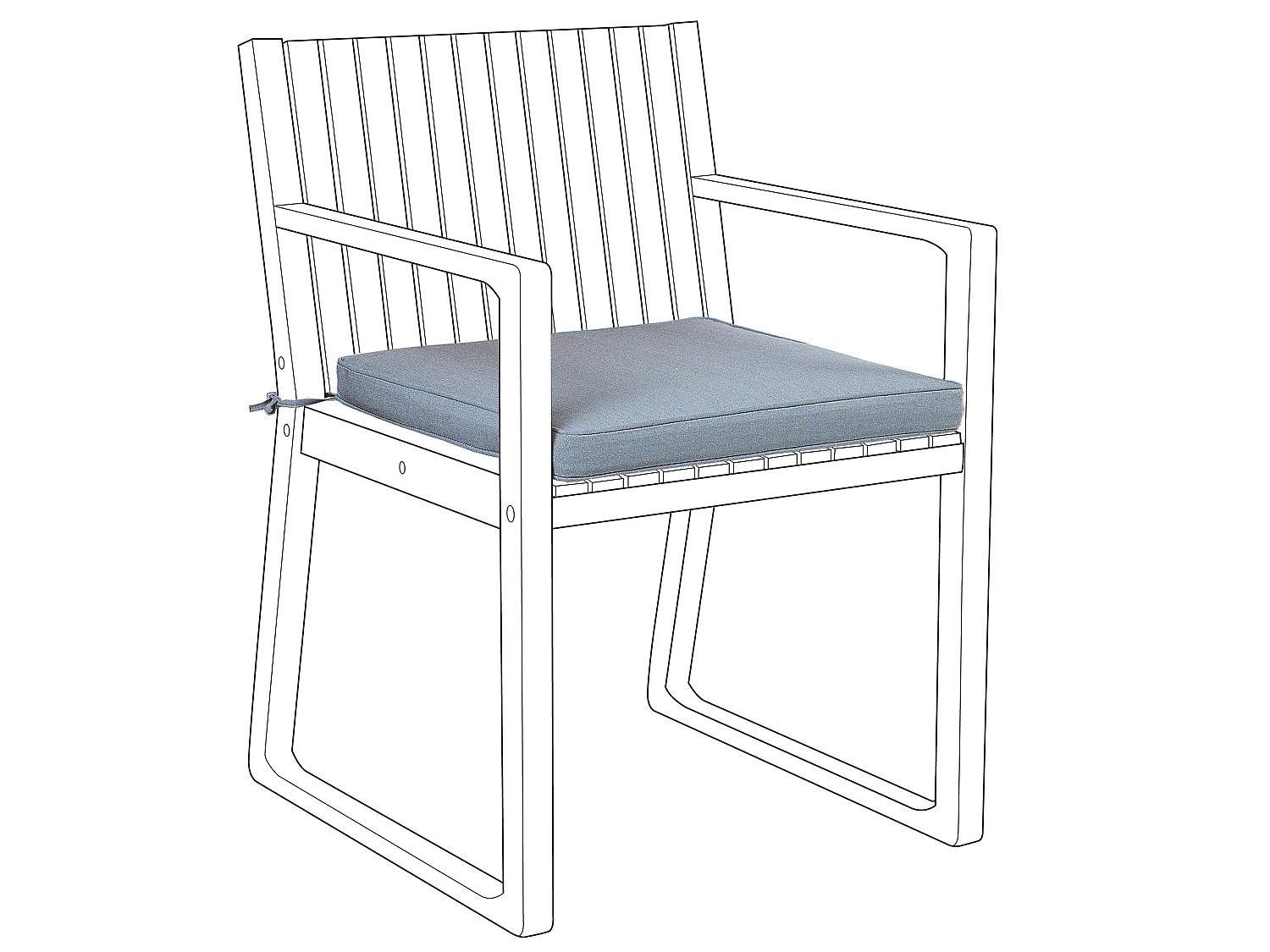 Coussin pour chaise de jardin SASSARI 46 x 46 cm Bleu