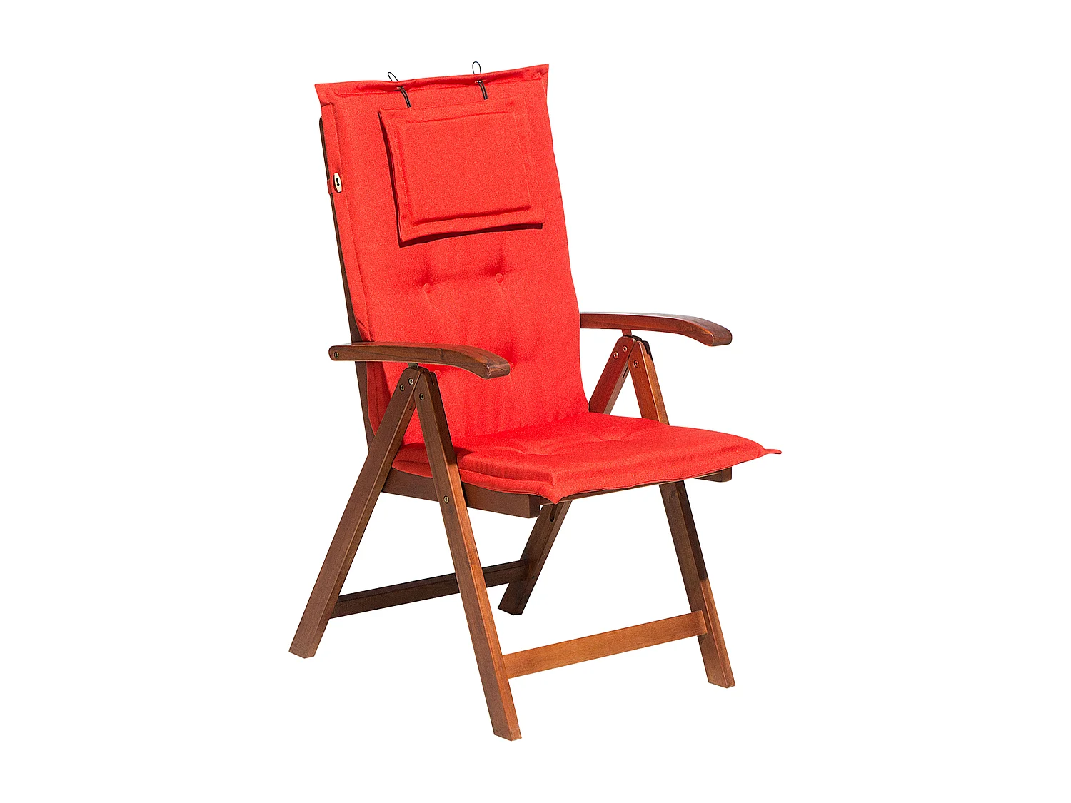 Auflage für Stuhl Toscana Polyester 45x50 cm Hellrot mit Kissen UV-beständig