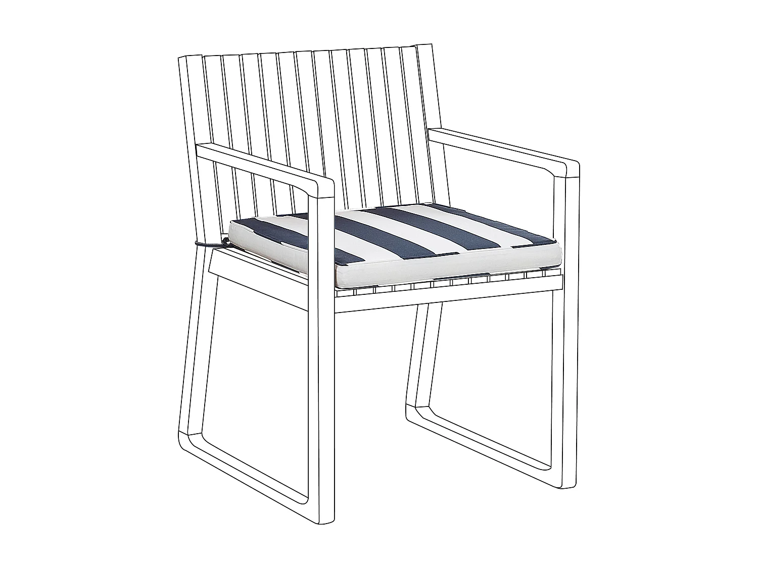 Cuscino per sedia SASSARI 46 x 46 cm Blu marino