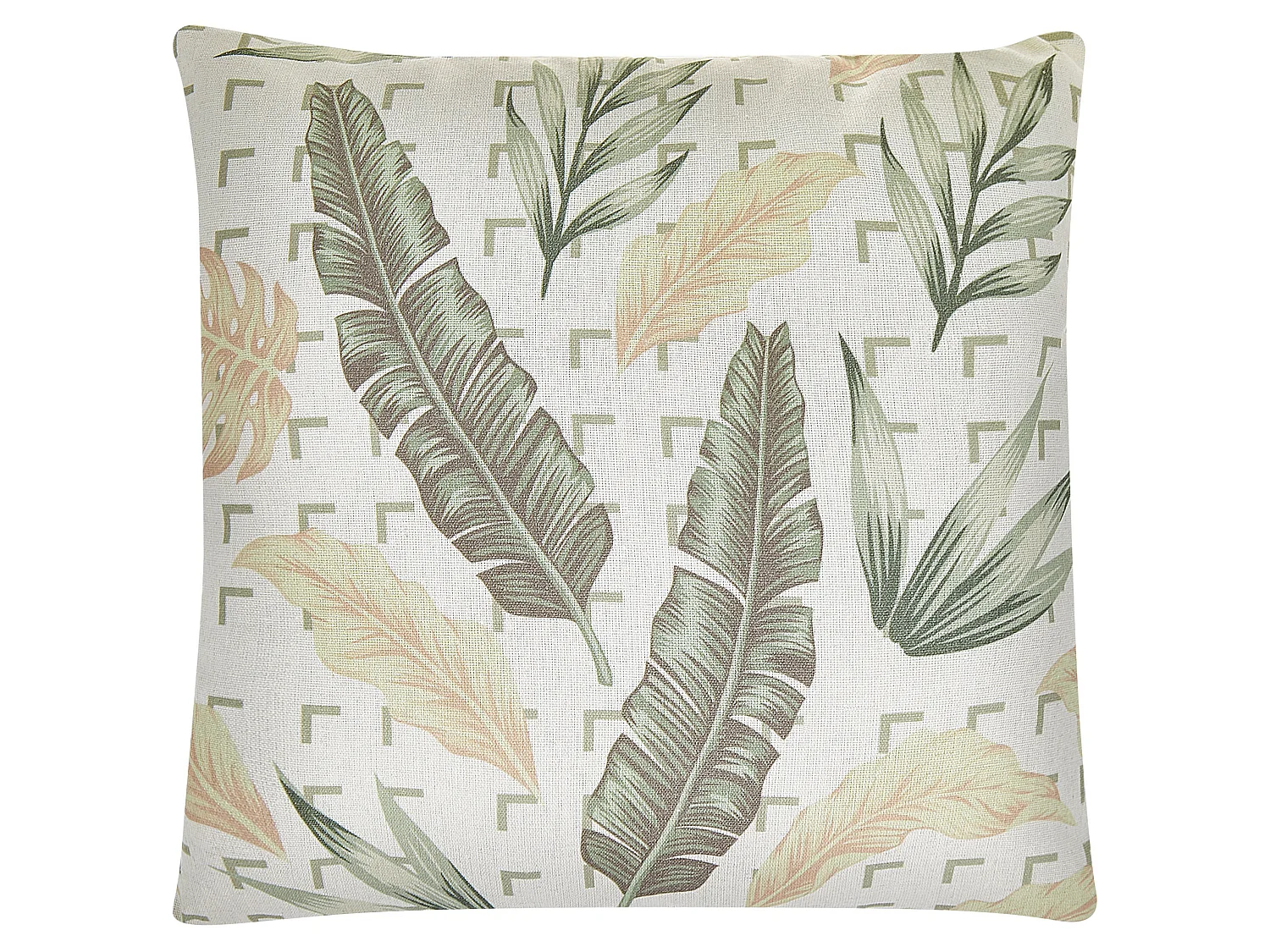 Set van 2 decoratieve kussens RHAPIS 45 x 45 cm Groen Bladpatroon