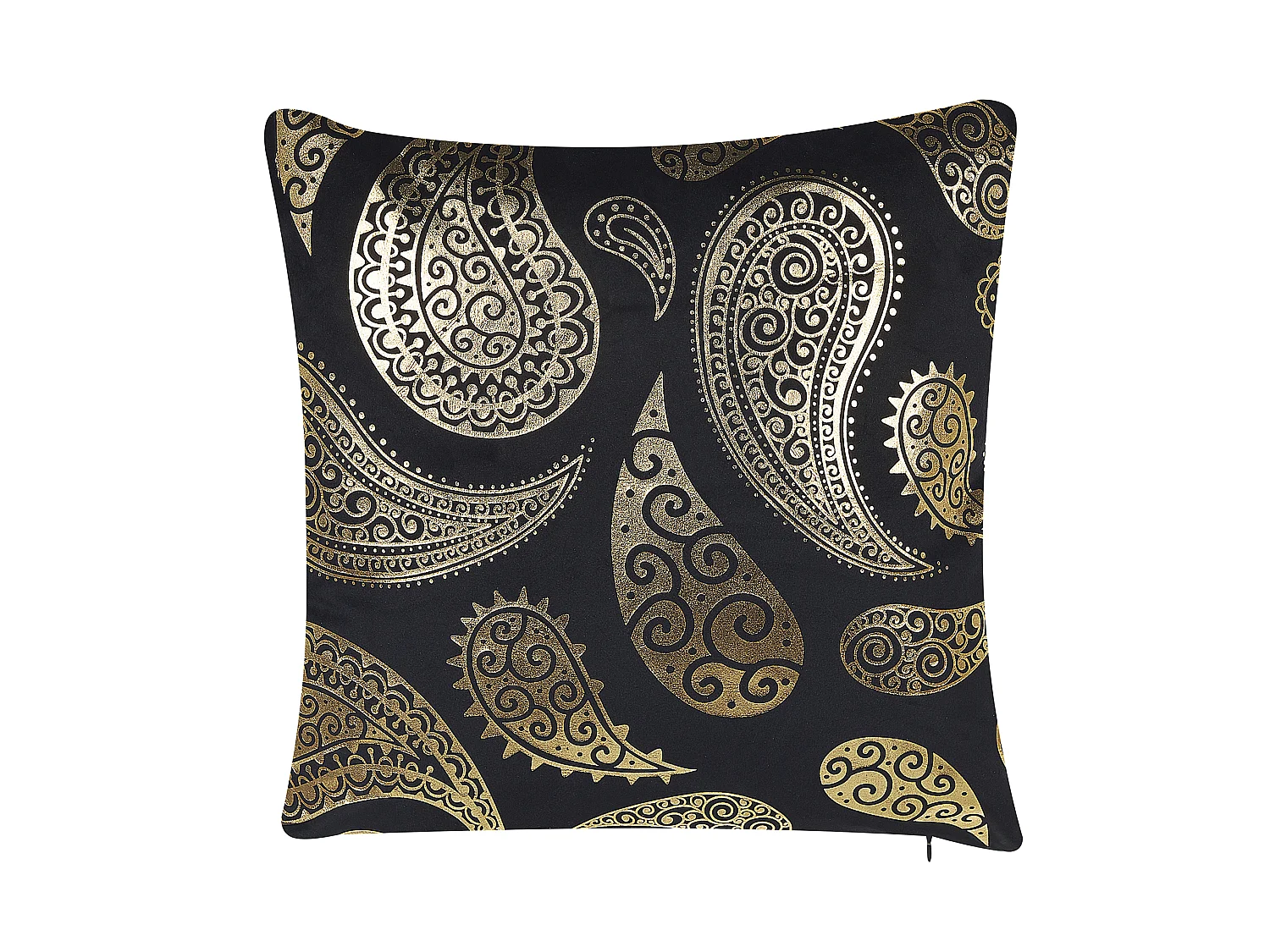 Lot de 2 coussins décoratifs URSINIA Velours 45 x 45 cm Doré Motif oriental