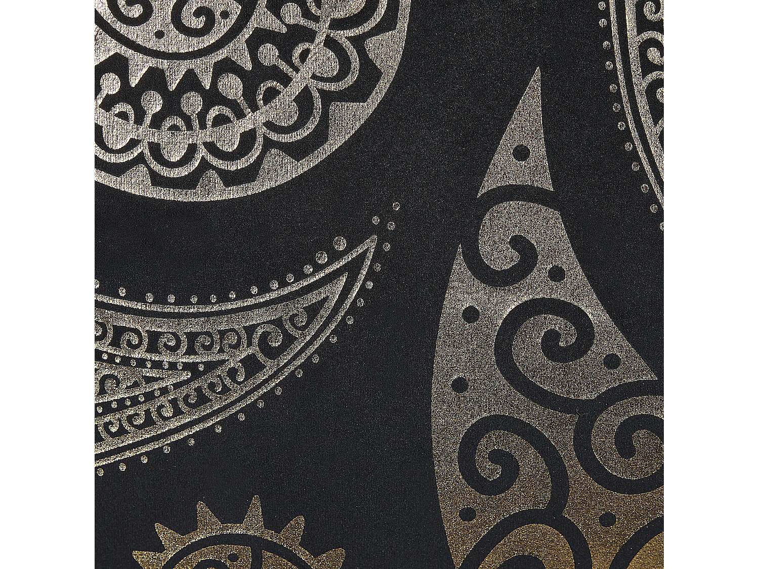 Lot de 2 coussins décoratifs URSINIA Velours 45 x 45 cm Doré Motif oriental