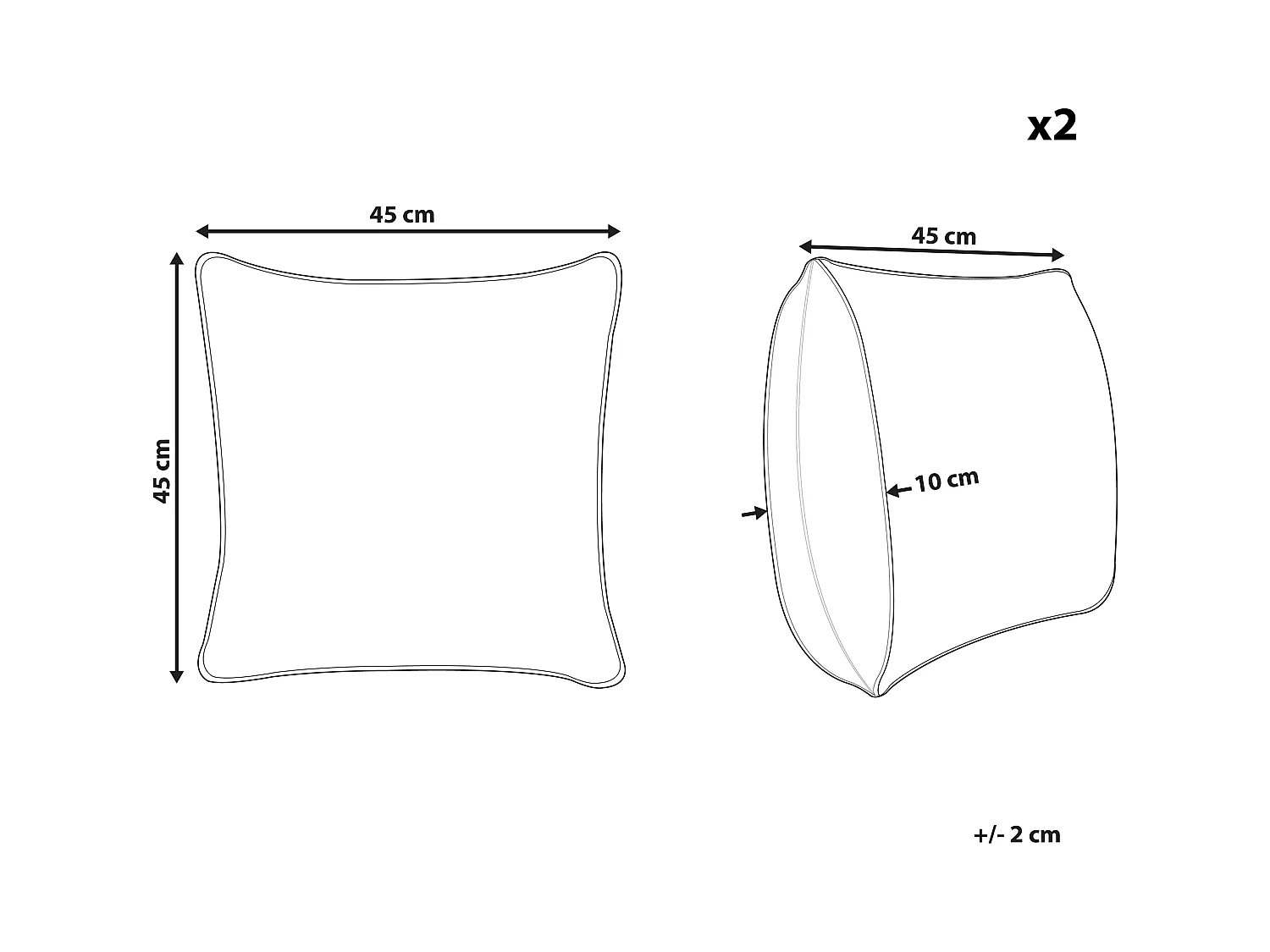 Set van 2 decoratieve kussens URSINIA Fluweel 45 x 45 cm Goud Oosters patroon