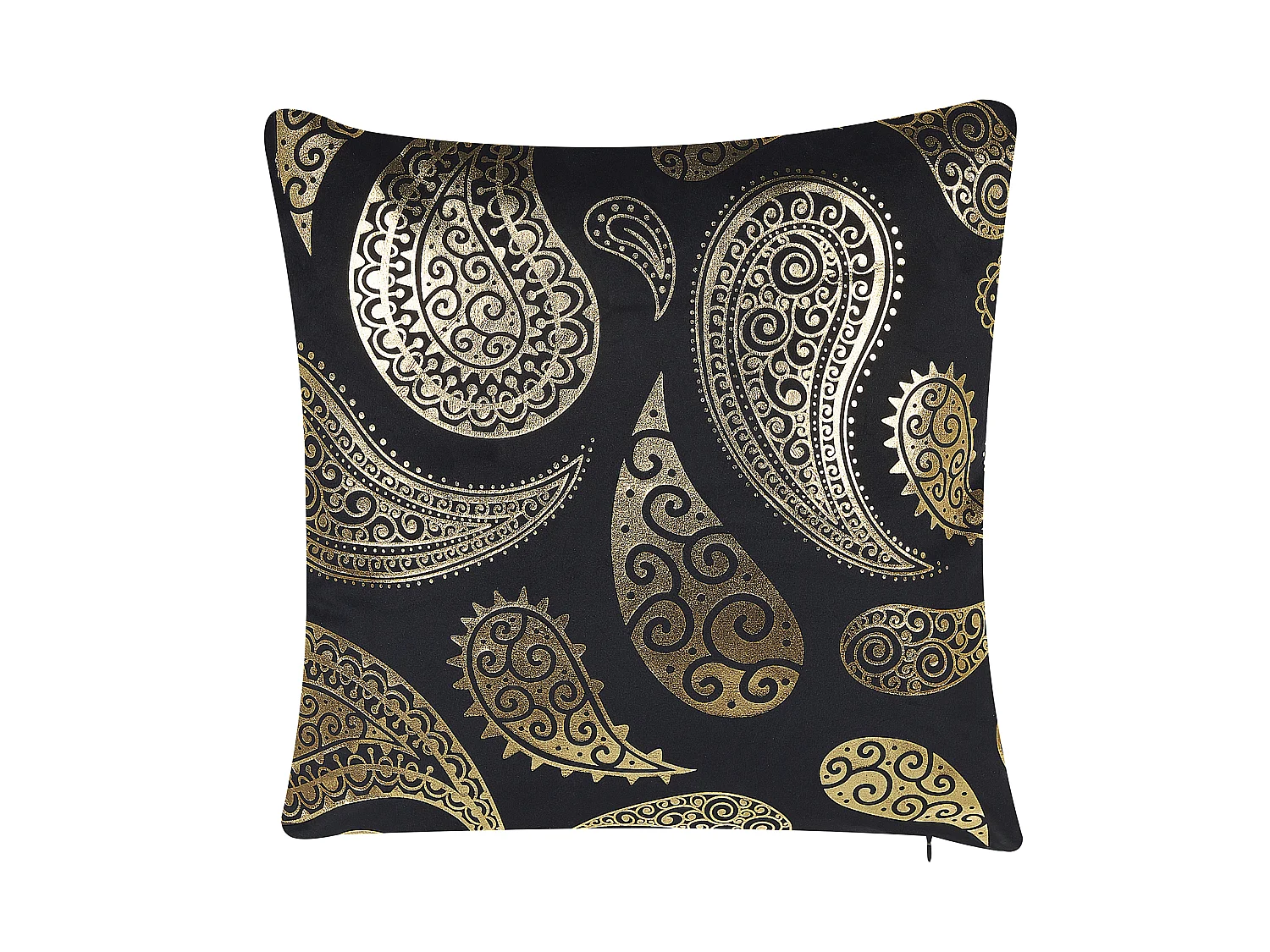 Lot de 2 coussins décoratifs URSINIA Velours 45 x 45 cm Doré Motif oriental