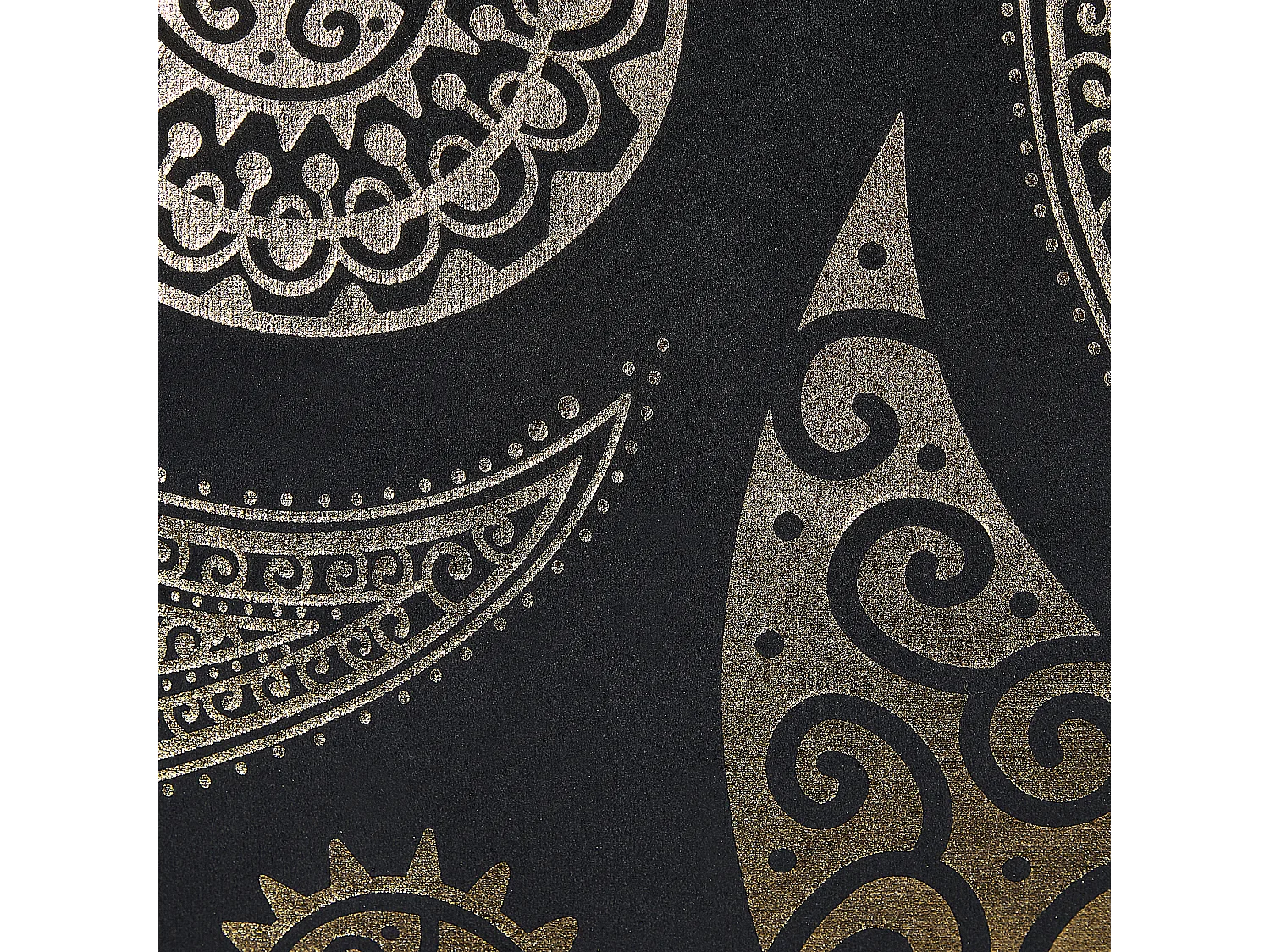 Lot de 2 coussins décoratifs URSINIA Velours 45 x 45 cm Doré Motif oriental