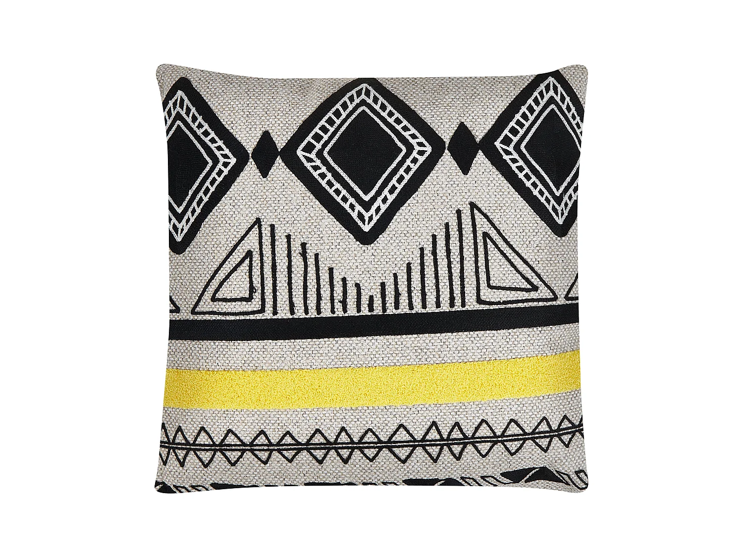 Lot de 2 coussins TAXUS 45 x 45 cm Géométrique Broderie Beige