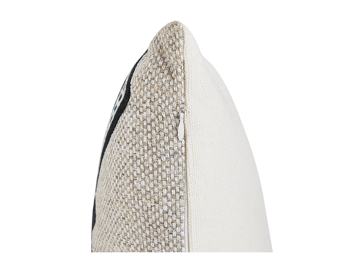 Lot de 2 coussins TAXUS 45 x 45 cm Géométrique Broderie Beige