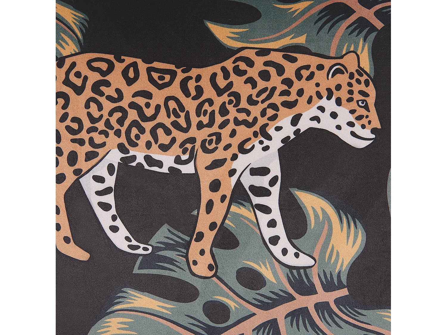 Lot de 2 coussins décoratifs KUHI Velours 45 x 45 cm Noir Motif animal