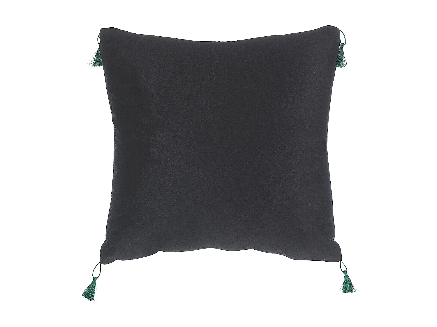 Set di 2 cuscini KUHI Velluto 45 x 45 cm Nero Trama animale