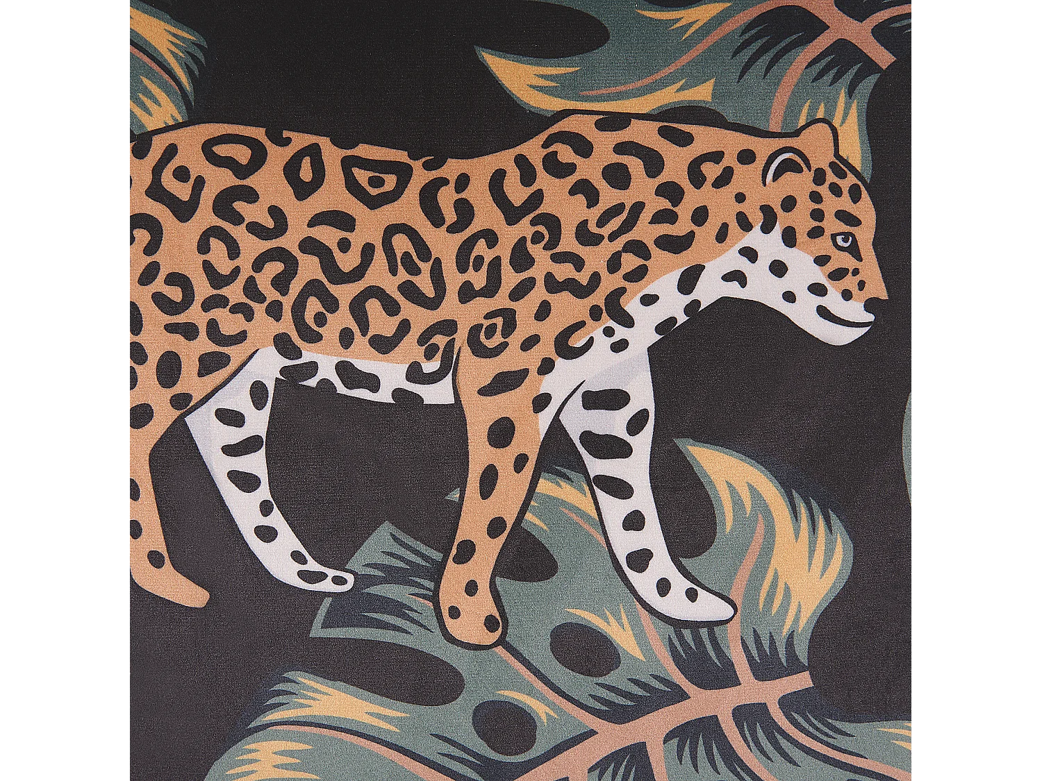 Set di 2 cuscini KUHI Velluto 45 x 45 cm Nero Trama animale