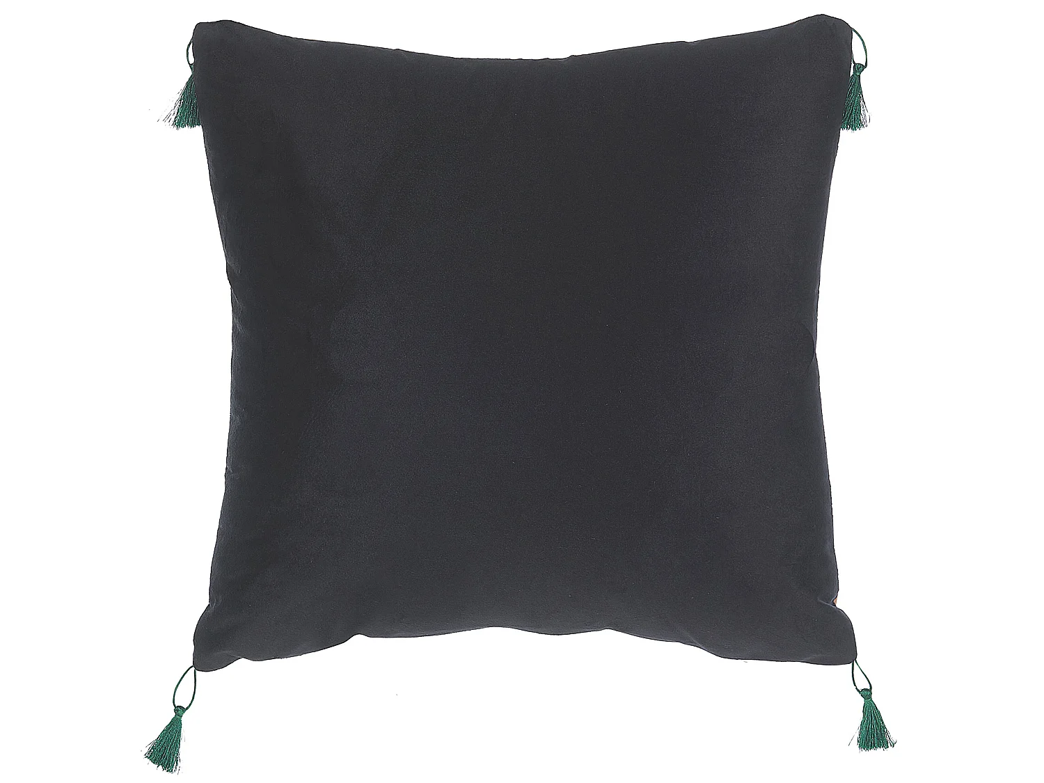 Conjunto de 2 almofadas decorativas KUHI Veludo 45 x 45 cm Preto Padrão animal