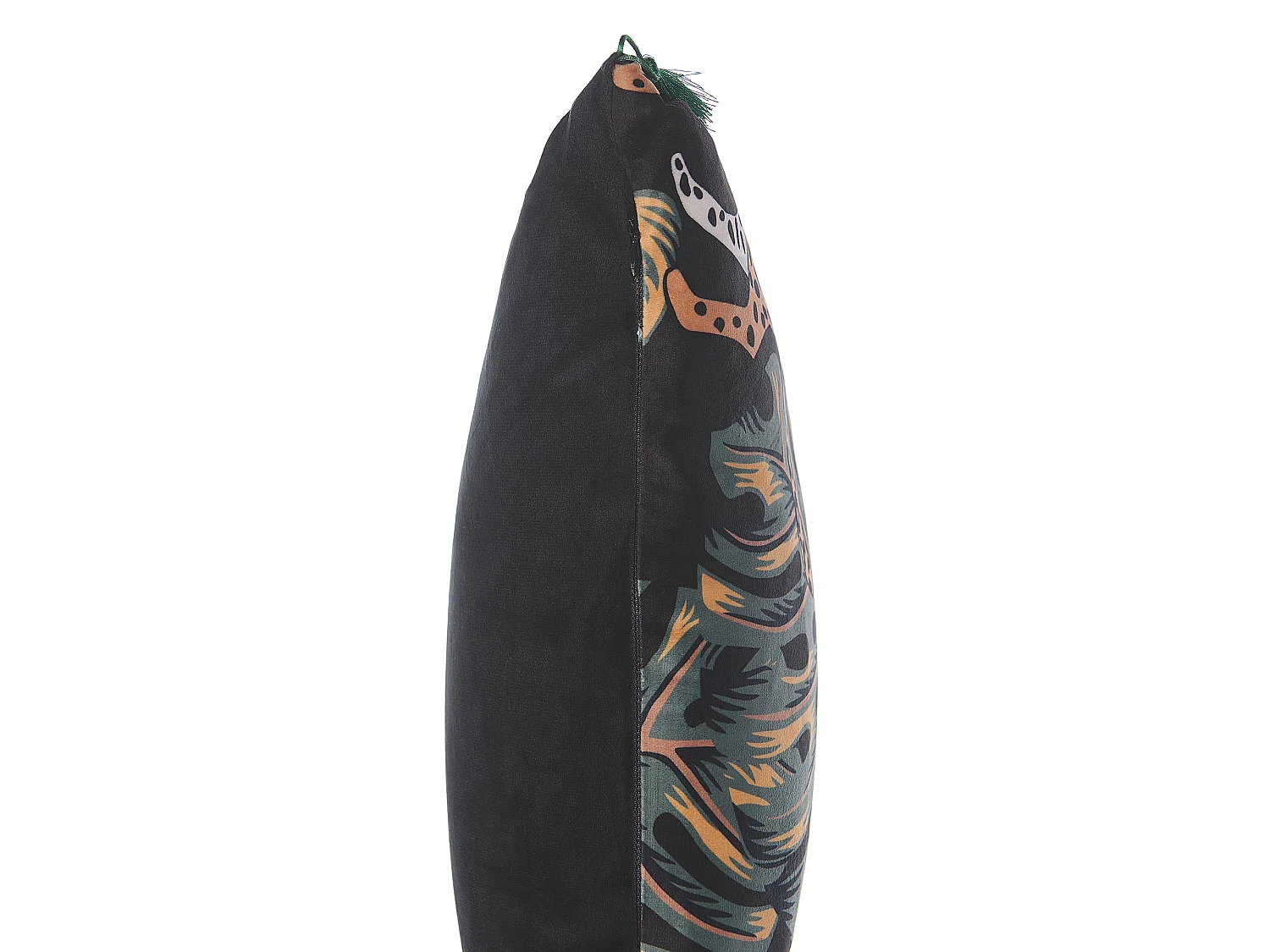 Conjunto de 2 almofadas decorativas KUHI Veludo 45 x 45 cm Preto Padrão animal