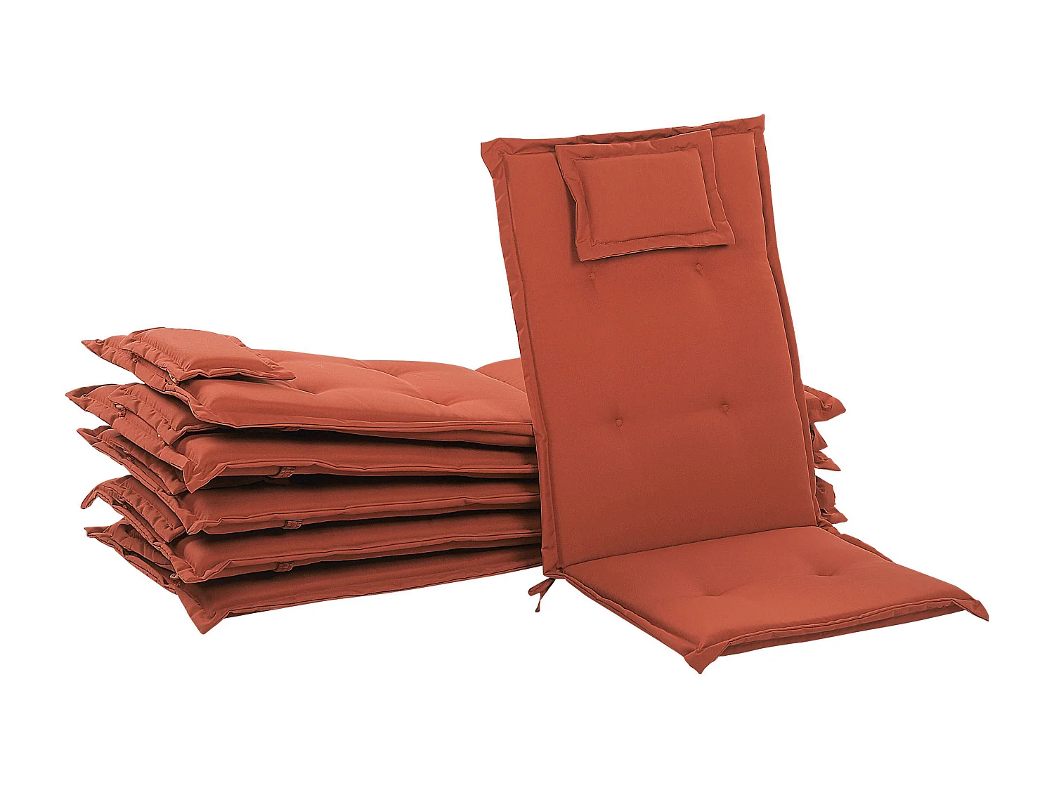 Sitzauflagen 6er Set TOSCANA 50 x 70 cm Dunkelrot