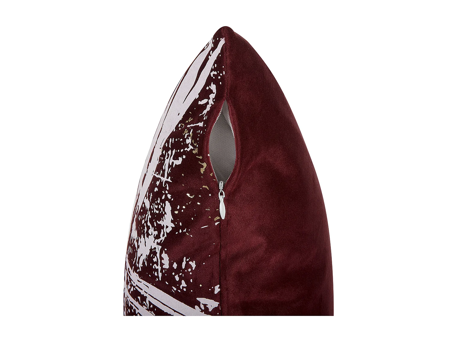 Lot de 2 coussins décoratifs CALLA Velours 45 x 45 cm Rouge Motif de plante