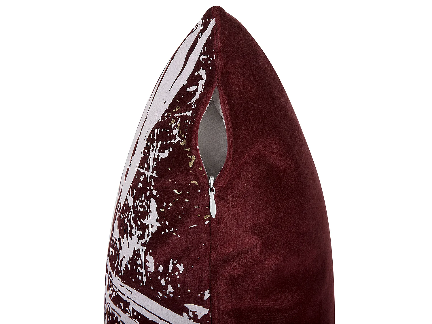 Lot de 2 coussins décoratifs CALLA Velours 45 x 45 cm Rouge Motif de plante