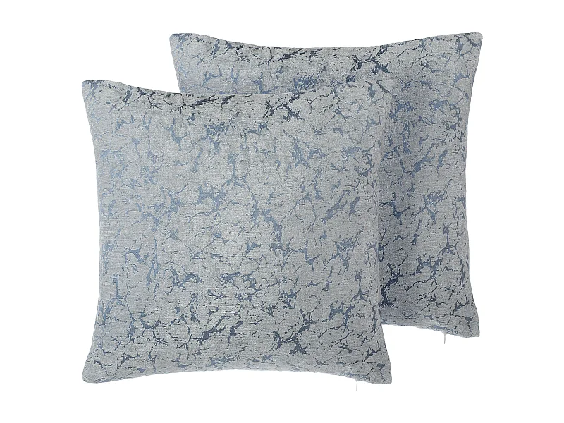 Dekokissen Struktur Samt hellgrau 45 x 45 cm im 2er Set Wisteria