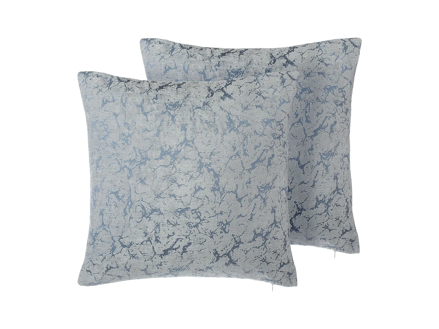 Lot de 2 coussins décoratifs WISTERIA 45 x 45 cm Gris clair Unicolore