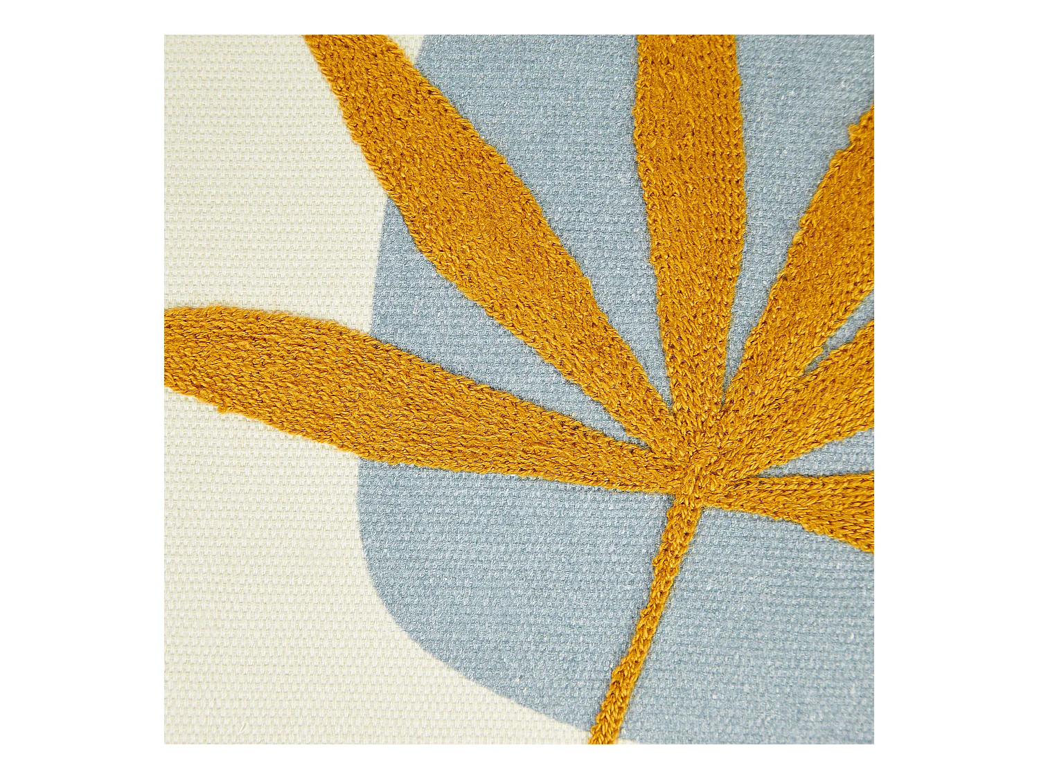 Lot de 2 coussins décoratifs DAVALLIA 45 x 45 cm Beige Motif de plante