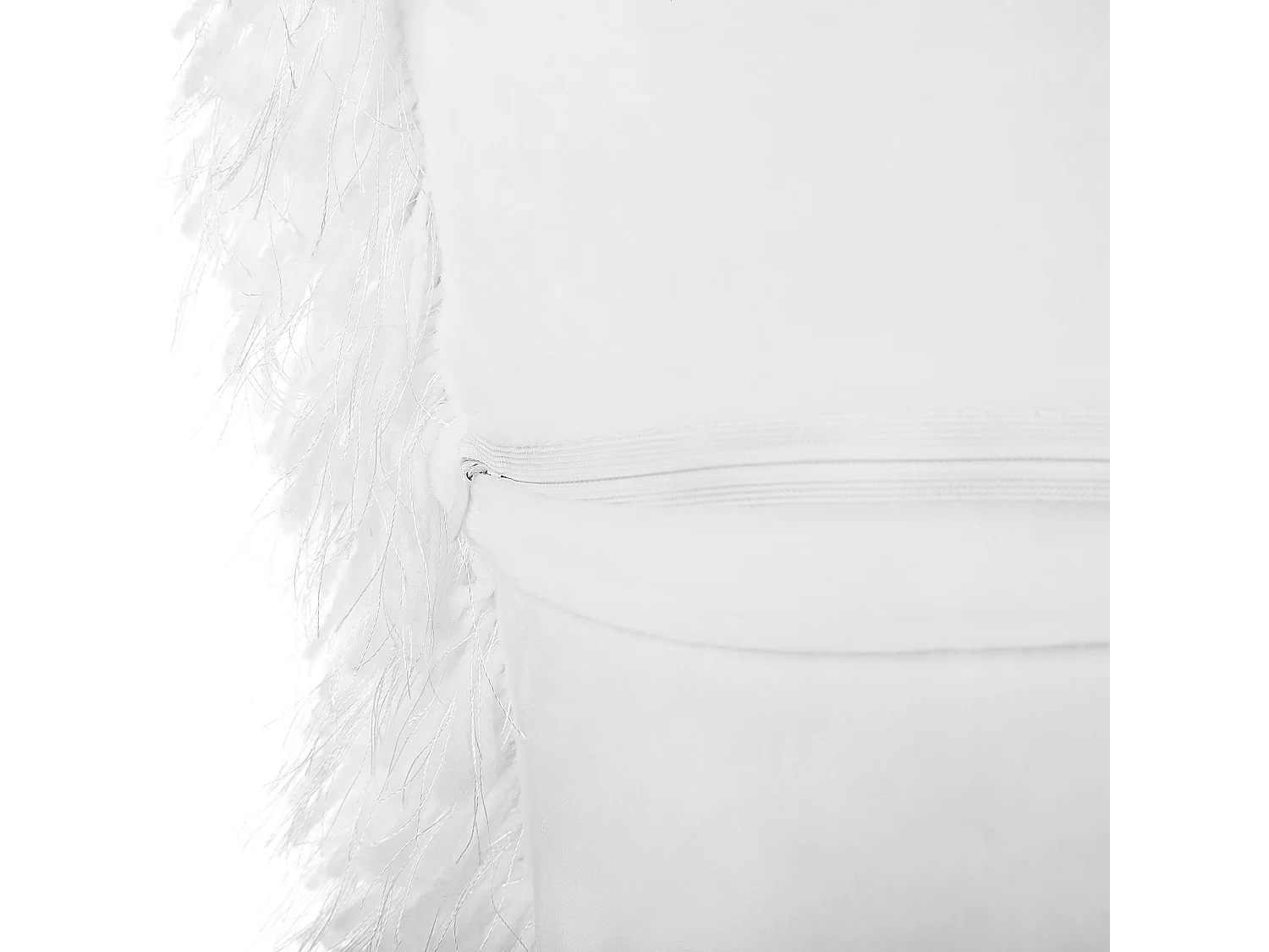 Dekokissen Felloptik weiß 45 x 45 cm 2er Set CIDE