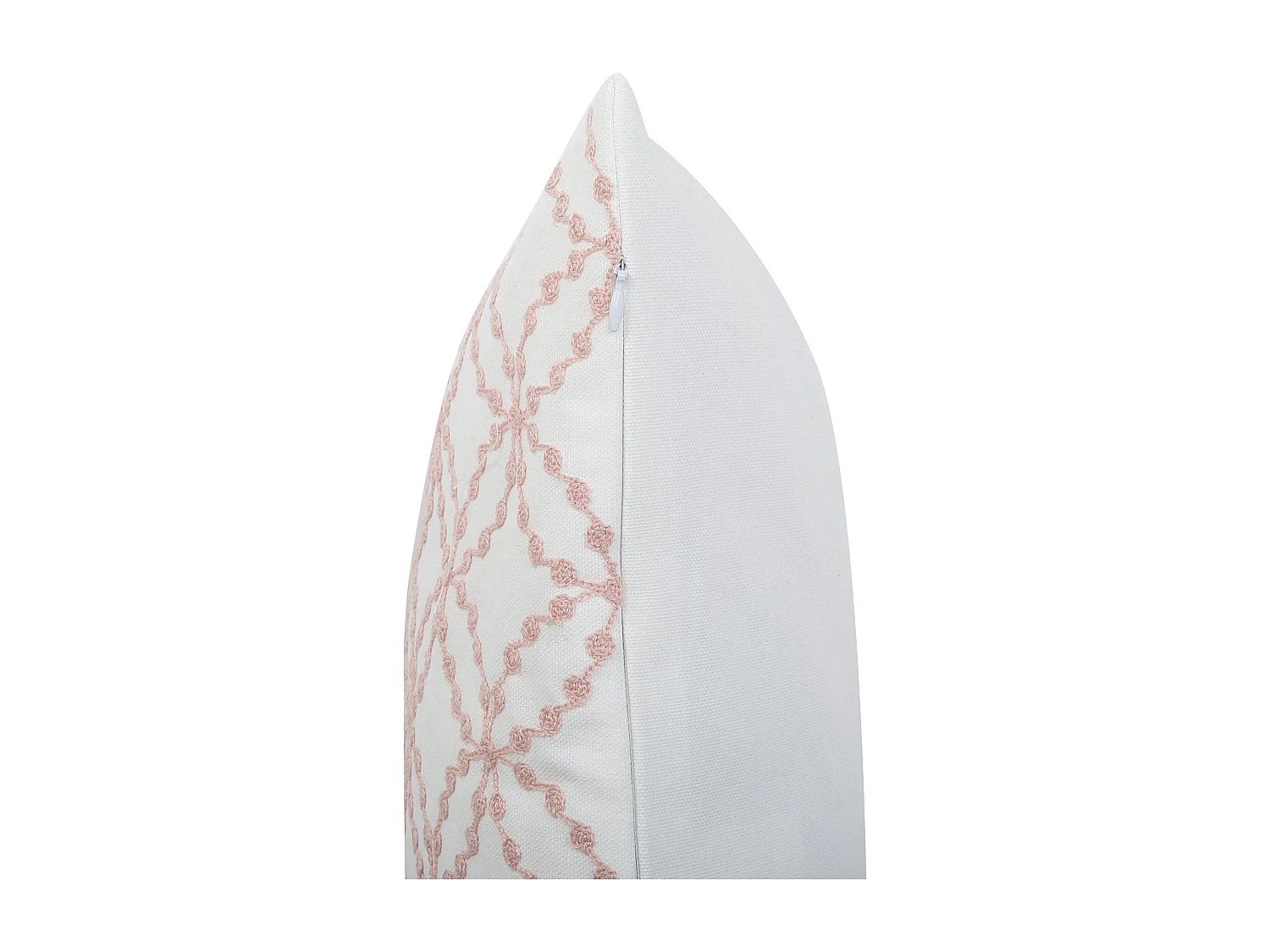 Lot de 2 coussins décoratifs VERBENA Coton 45 x 45 cm Rose Motif géométrique