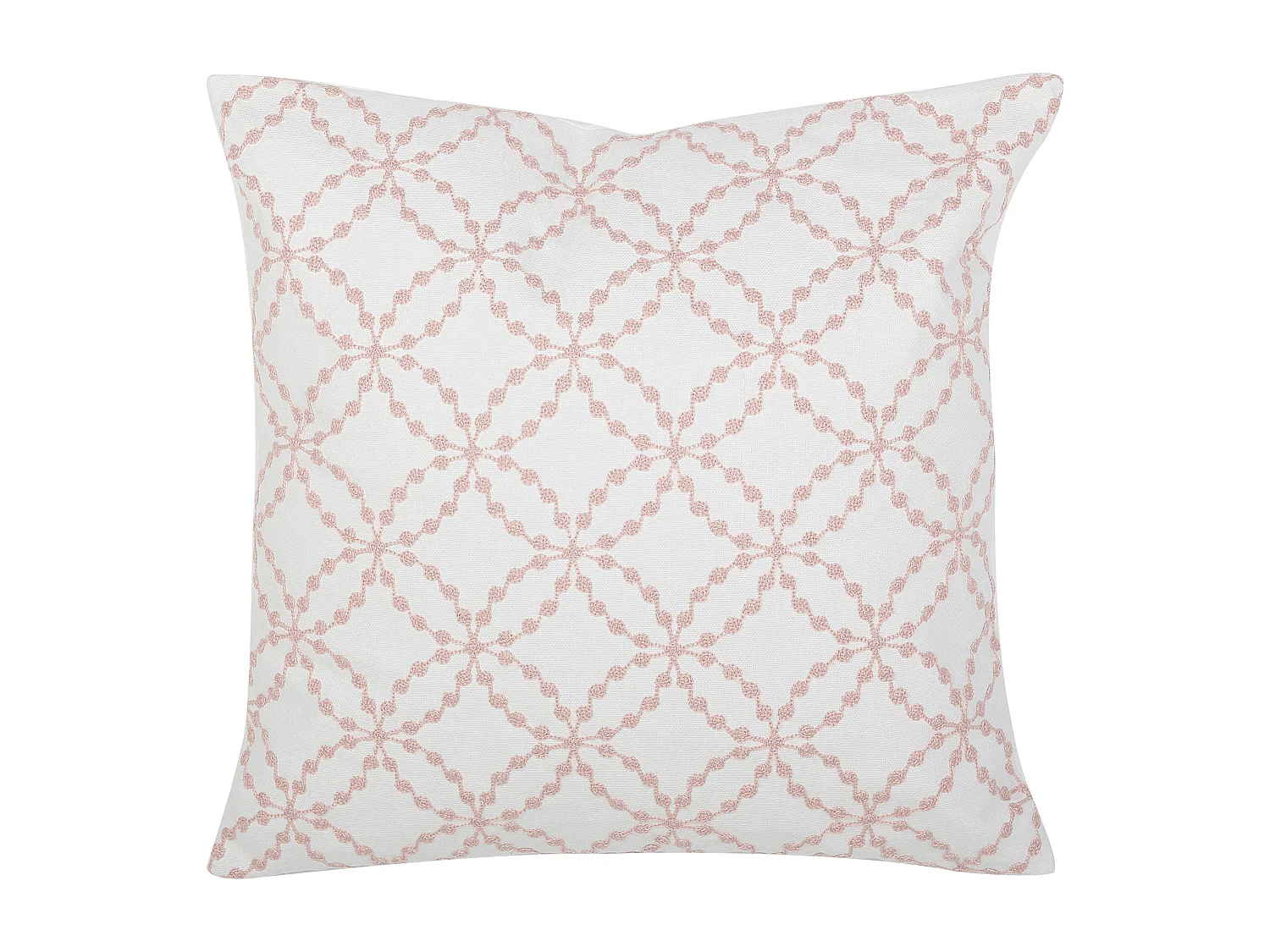 Lot de 2 coussins décoratifs VERBENA Coton 45 x 45 cm Rose Motif géométrique