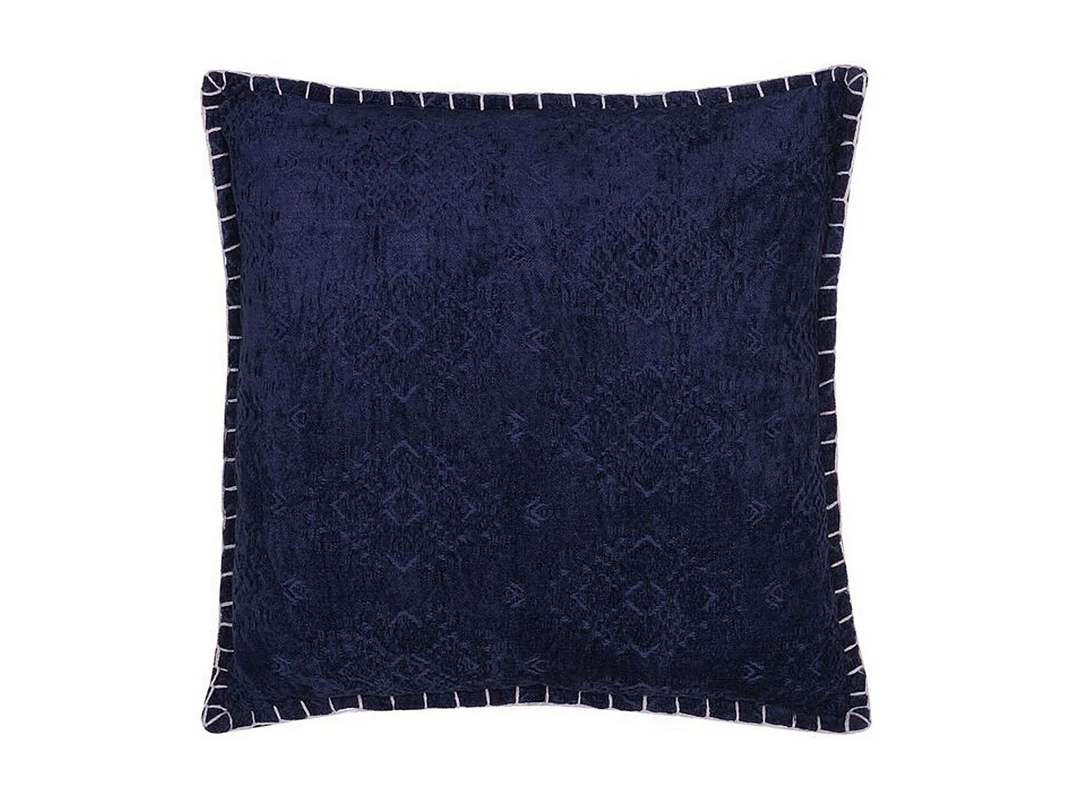 Cojín decorativo MELUR 45 x 45 cm Azul oscuro Ikat