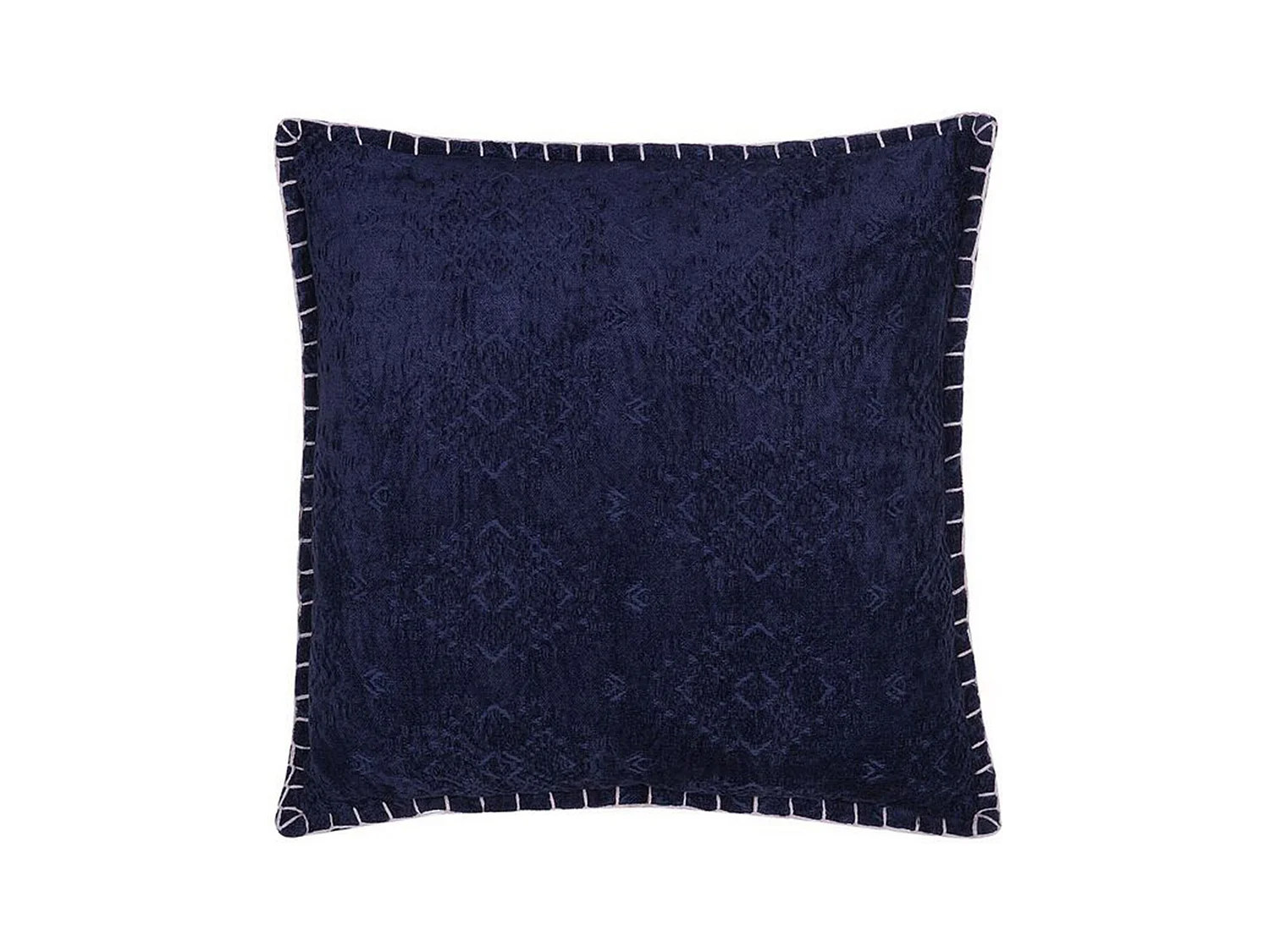 Coussin MELUR 45 x 45 cm Bleu foncé Ikat