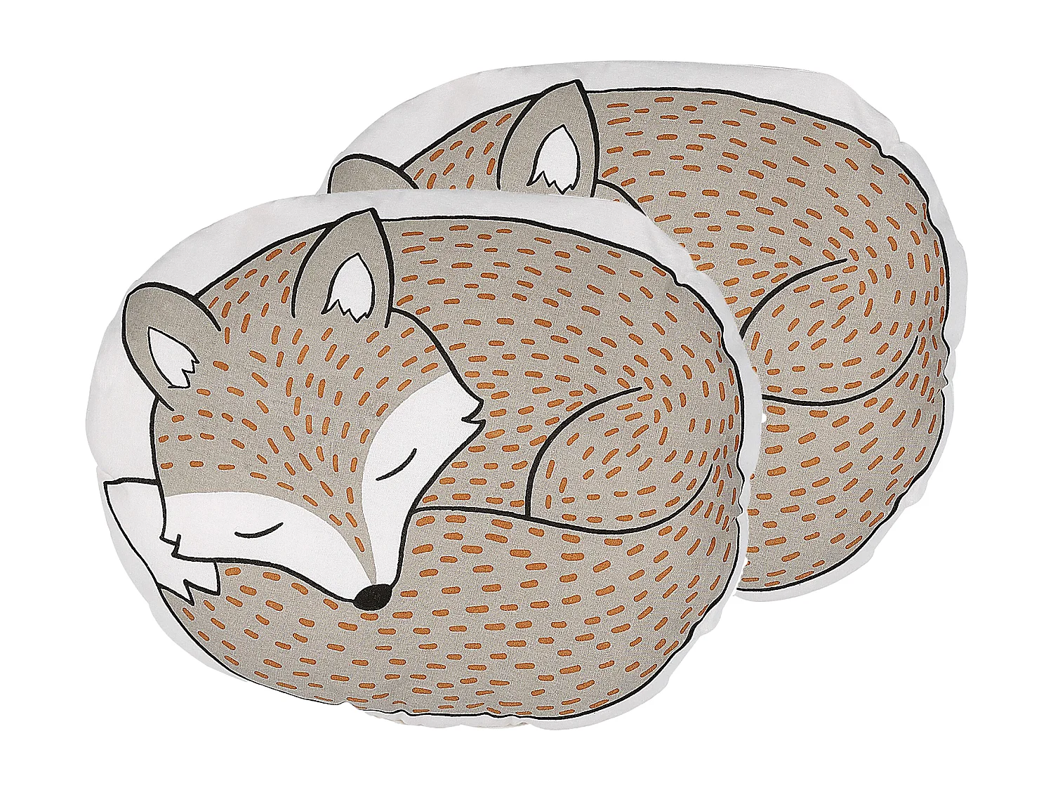 Lot de 2 coussins DHANBAD Bouclé 50 x 40 cm Pour enfants Gris