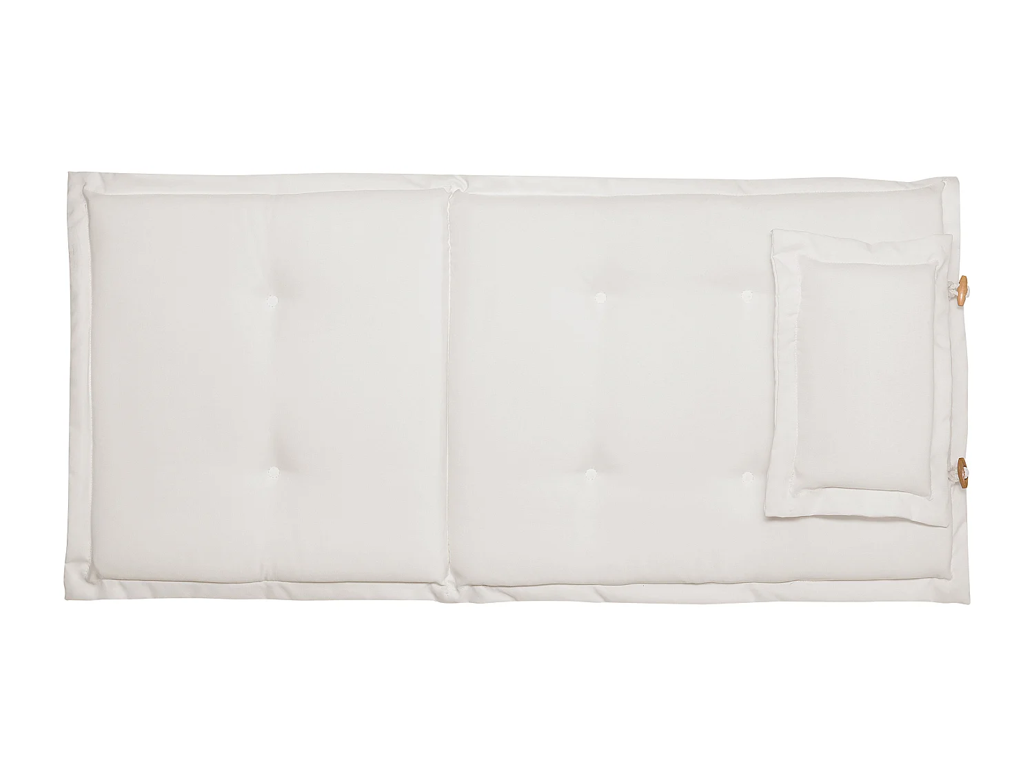 Conjunto de 2 cojines de respaldo/asiento MAUI 40 x 54 cm Blanco crema