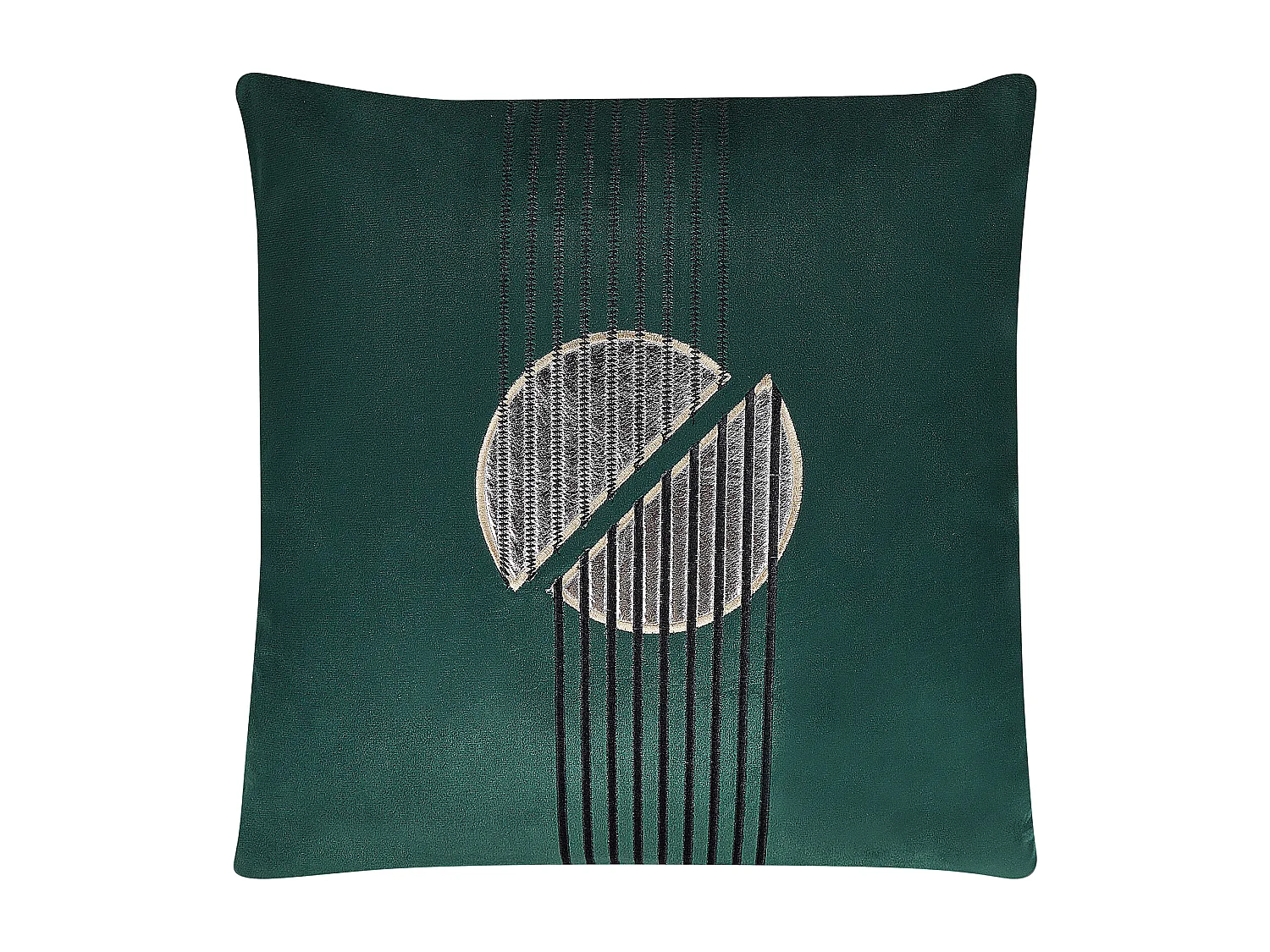 Conjunto de 2 almofadas decorativas CEROPEGIA Veludo 45 x 45 cm Verde esmeralda Padrão geométrico