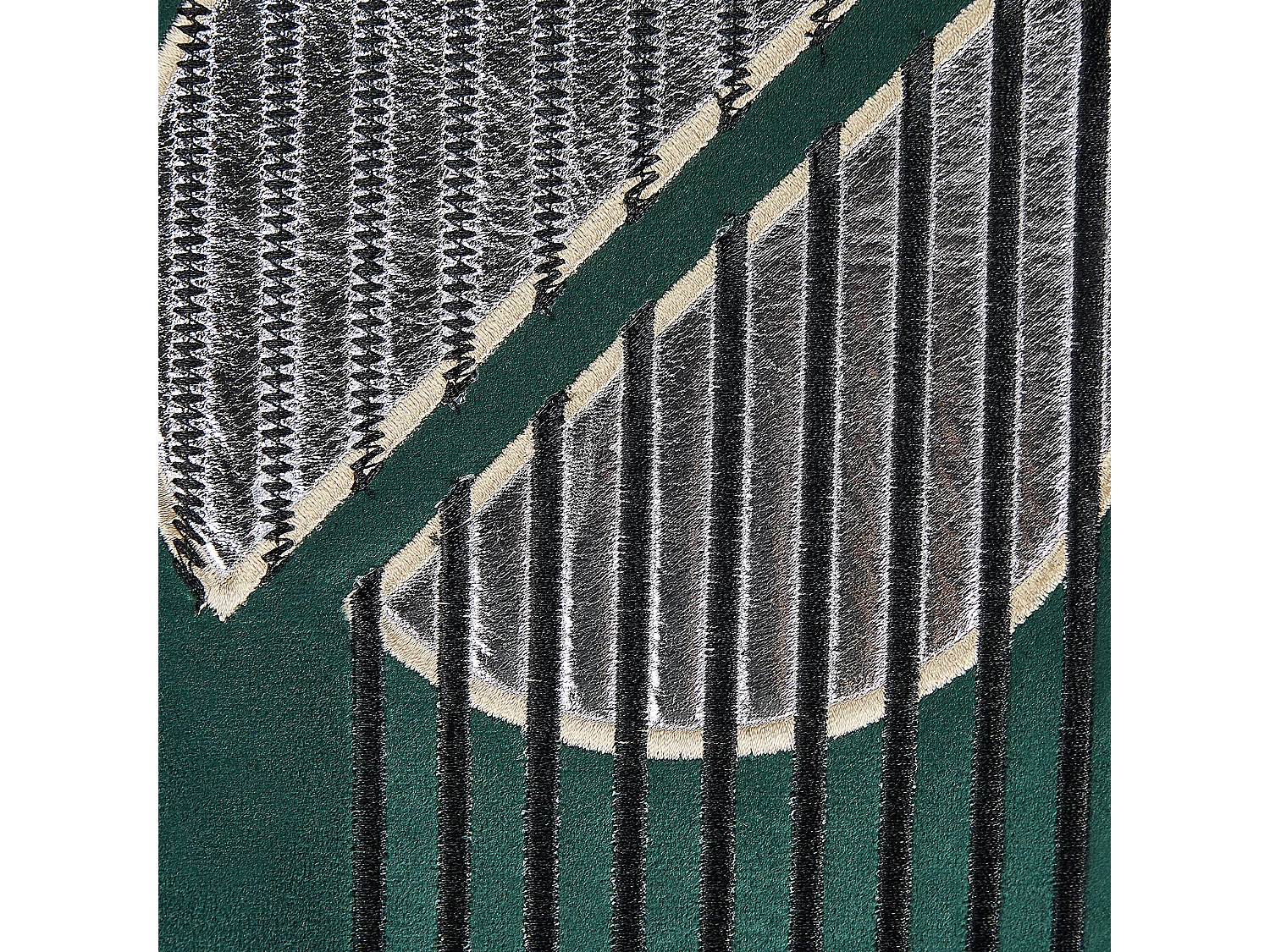 Conjunto de 2 almofadas decorativas CEROPEGIA Veludo 45 x 45 cm Verde esmeralda Padrão geométrico