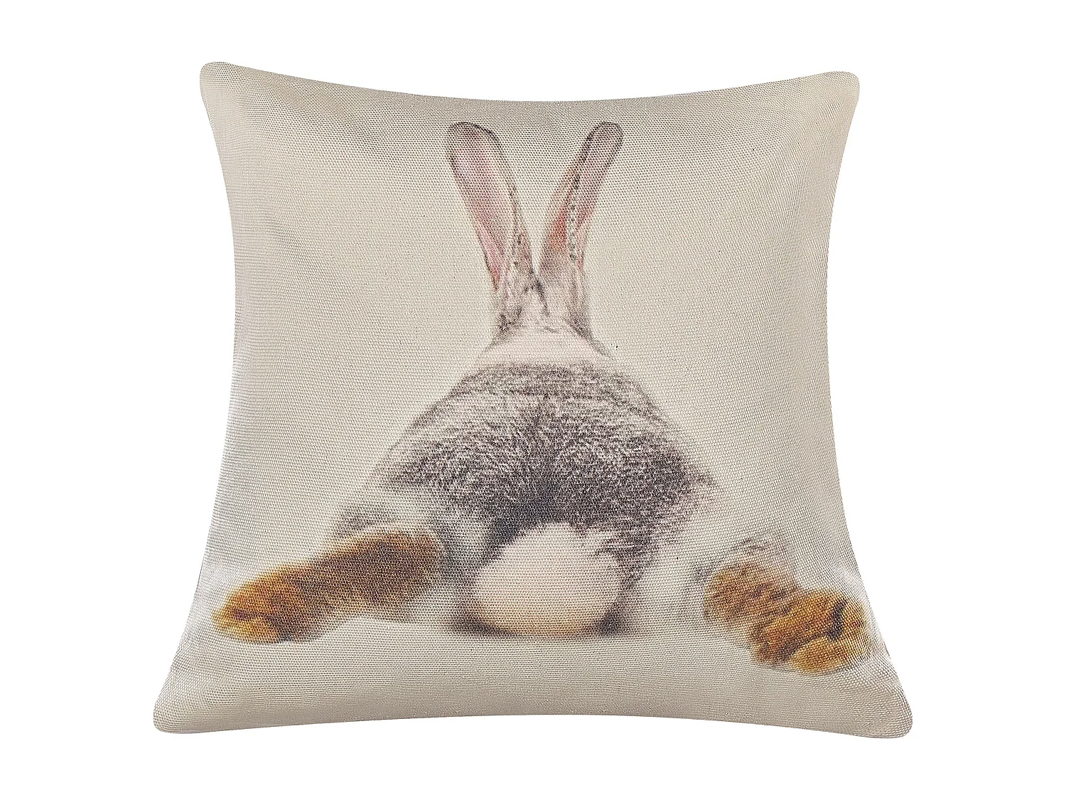 Conjunto de 2 almofadas com motivo de coelho multicolor 45 x 45 cm BUXUS