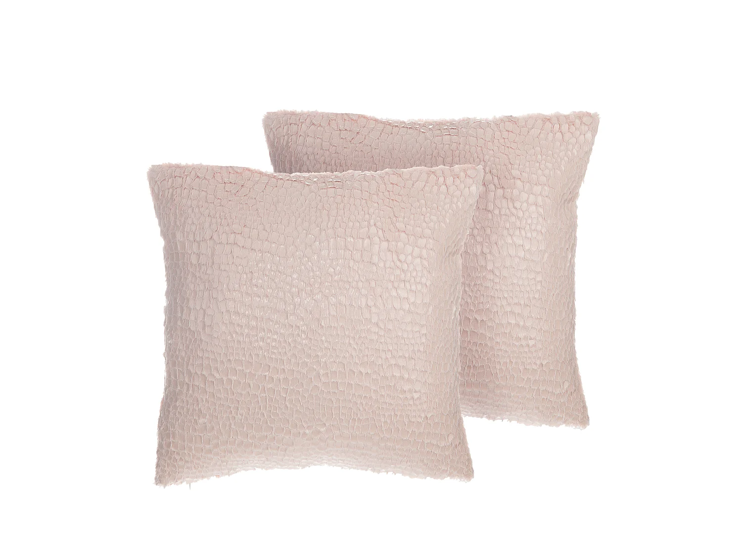 Dekokissen strukturiert rosa 45 x 45 cm im 2er Set Peony