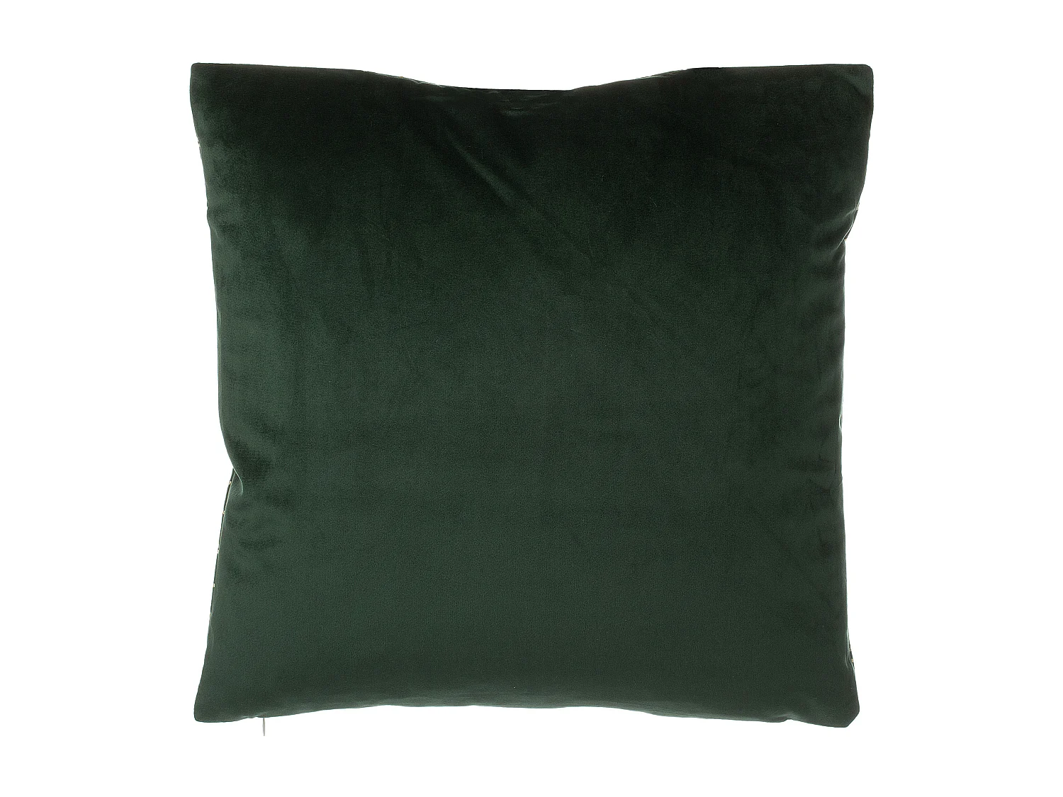 Dekokissen 2er Set 45 x 45 cm Samtstoff Netzmuster dunkelgrün gold Celosia